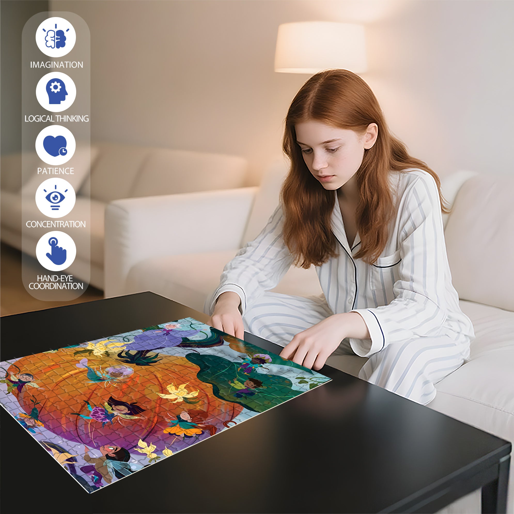 Giant Pumpkin 500pcs/1000pcs Jigsaw Puzzle, Scratch-Resistant, Interactive Family Game & Brain-Boosting DIY Decor, Perfect for Halloween, Christmas & New Year Gifts, Family Puzzle Game