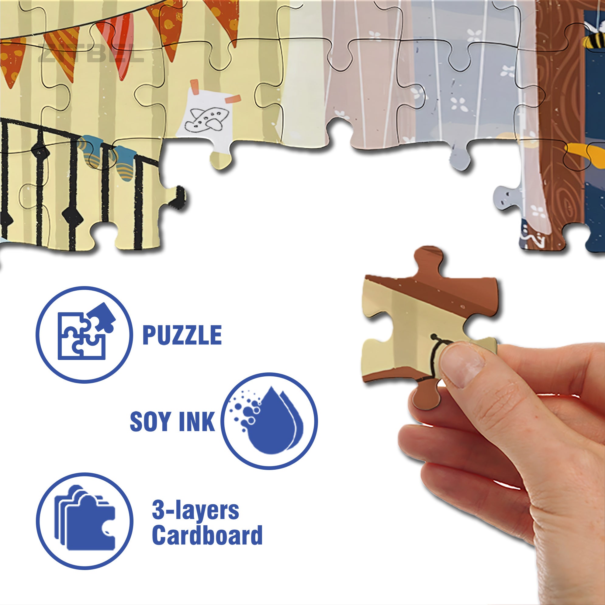 Good Night 500pcs/1000pcs Jigsaw Puzzle, Scratch-Resistant, Interactive Family Game & Brain-Boosting DIY Decor, Perfect for Halloween, Christmas & New Year Gifts, Family Puzzle Game