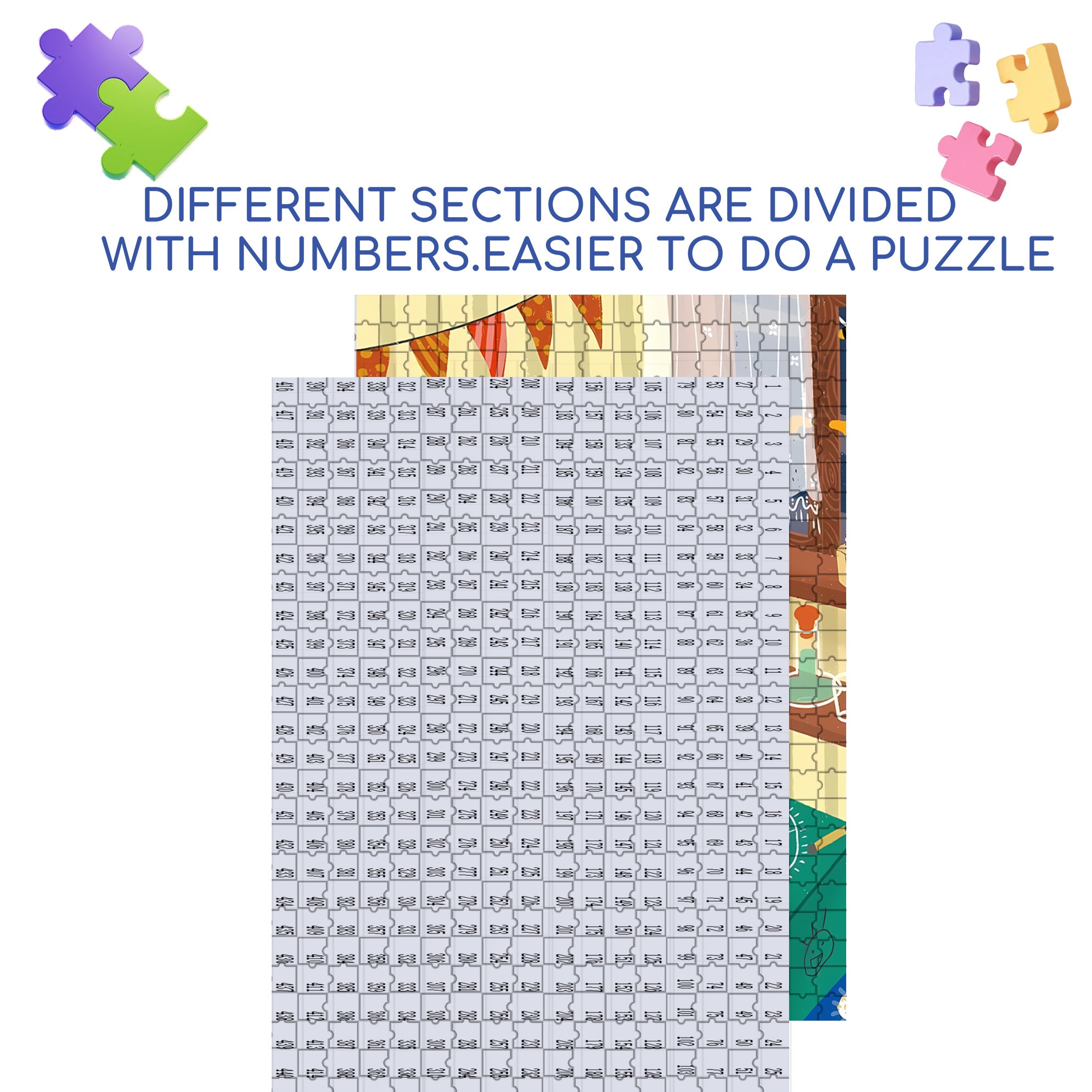 Good Night 500pcs/1000pcs Jigsaw Puzzle, Scratch-Resistant, Interactive Family Game & Brain-Boosting DIY Decor, Perfect for Halloween, Christmas & New Year Gifts, Family Puzzle Game