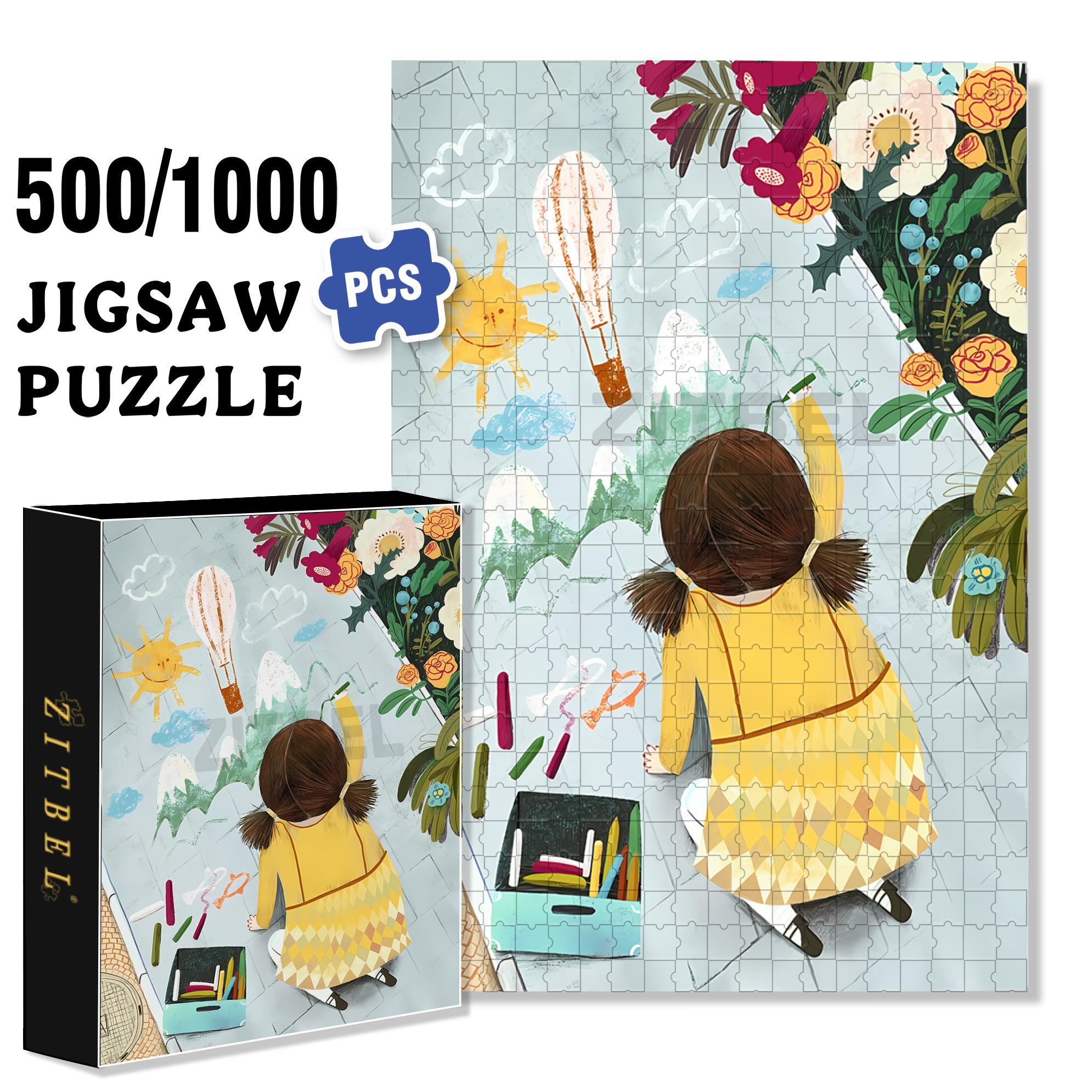Graffiti Artist 500pcs/1000pcs Jigsaw Puzzle, Scratch-Resistant, Interactive Family Game & Brain-Boosting DIY Decor, Perfect for Halloween, Christmas & New Year Gifts, Family Puzzle Game