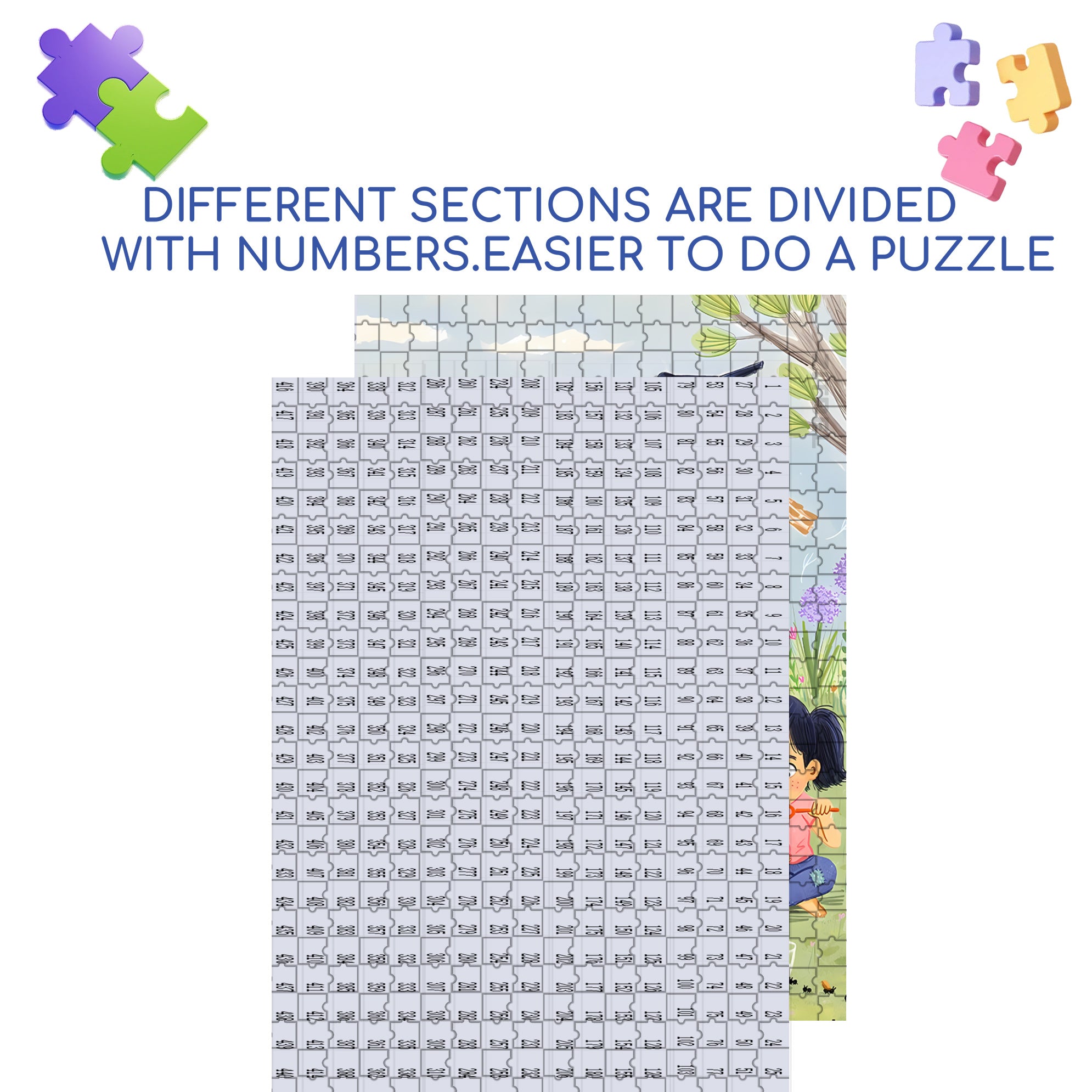 In The Graden 500pcs/1000pcs Jigsaw Puzzle, Scratch-Resistant, Interactive Family Game & Brain-Boosting DIY Decor, Perfect for Halloween, Christmas & New Year Gifts, Family Puzzle Game
