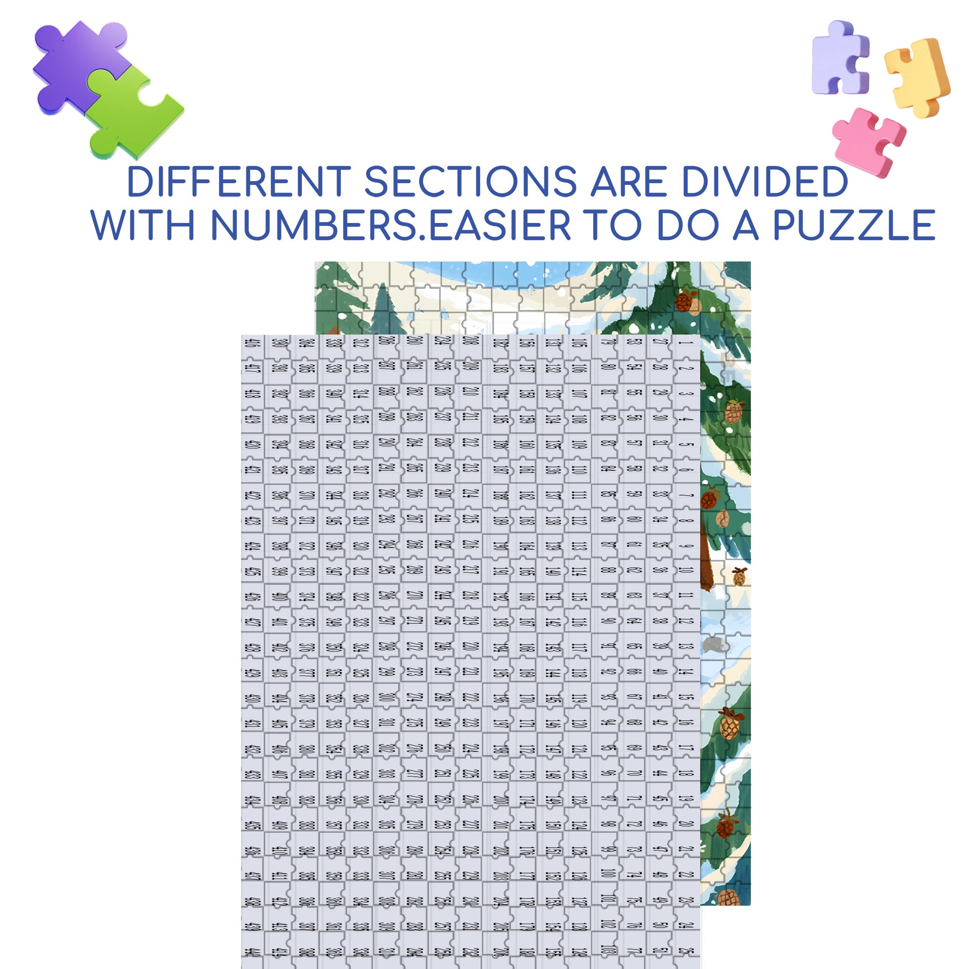 Joyful Snowland 500pcs/1000pcs Jigsaw Puzzle, Scratch-Resistant, Interactive Family Game & Brain-Boosting DIY Decor, Perfect for Halloween, Christmas & New Year Gifts, Family Puzzle Game