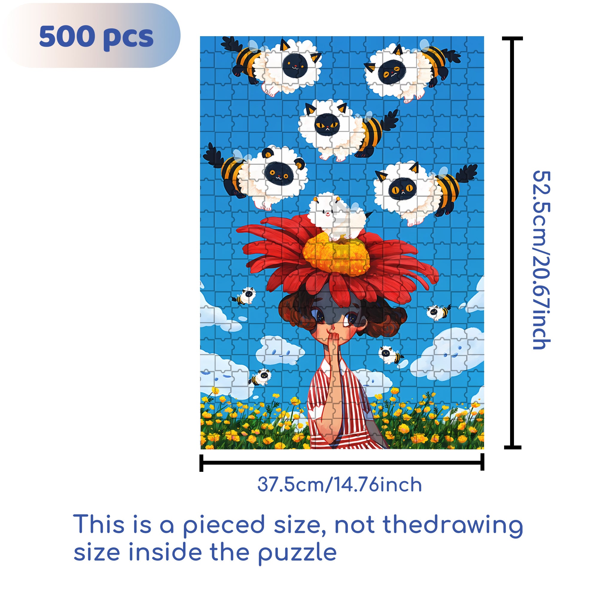 Judy's Fantasy 500pcs/1000pcs Jigsaw Puzzle, Scratch-Resistant, Interactive Family Game & Brain-Boosting DIY Decor, Perfect for Halloween, Christmas & New Year Gifts, Family Puzzle Game