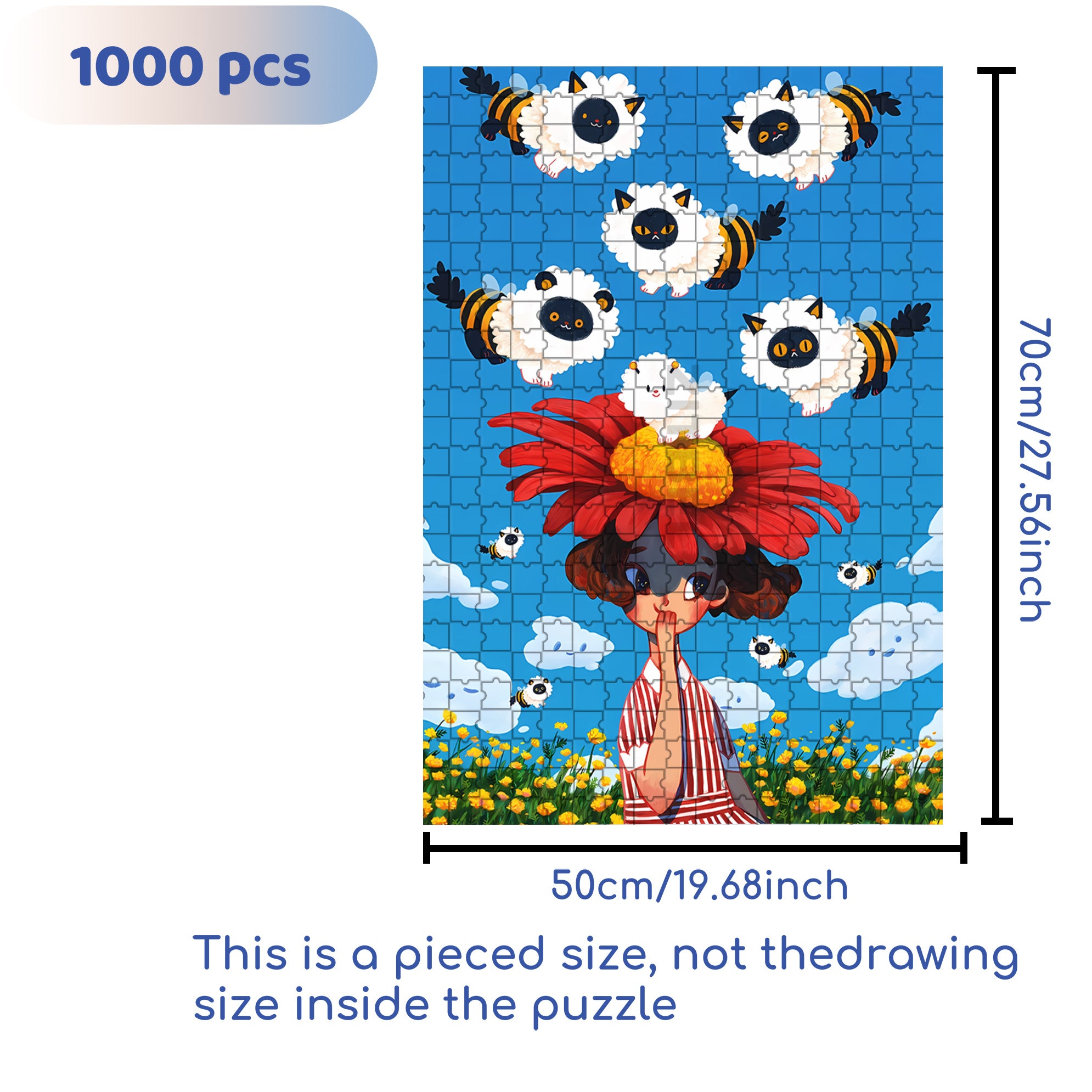 Judy's Fantasy 500pcs/1000pcs Jigsaw Puzzle, Scratch-Resistant, Interactive Family Game & Brain-Boosting DIY Decor, Perfect for Halloween, Christmas & New Year Gifts, Family Puzzle Game