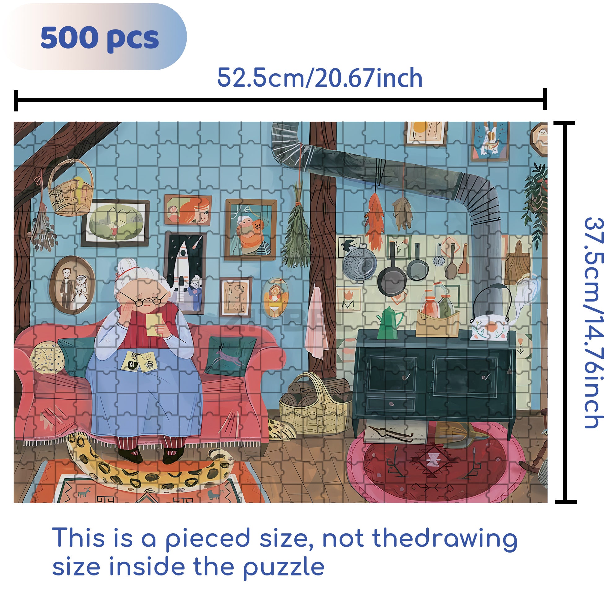 Miss 500pcs/1000pcs Jigsaw Puzzle, Scratch-Resistant, Interactive Family Game & Brain-Boosting DIY Decor, Perfect for Halloween, Christmas & New Year Gifts, Family Puzzle Game