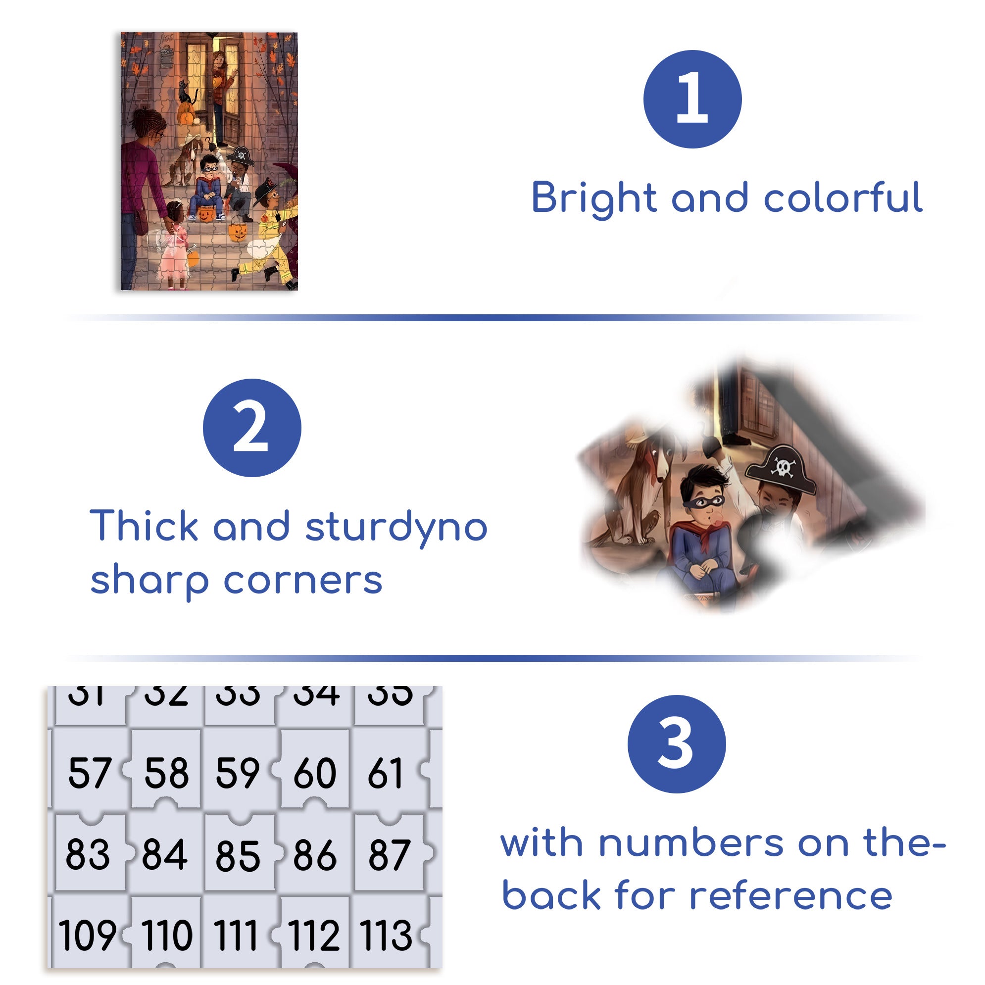 No.105 500pcs/1000pcs Jigsaw Puzzle, Scratch-Resistant, Interactive Family Game & Brain-Boosting DIY Decor, Perfect for Halloween, Christmas & New Year Gifts, Family Puzzle Game