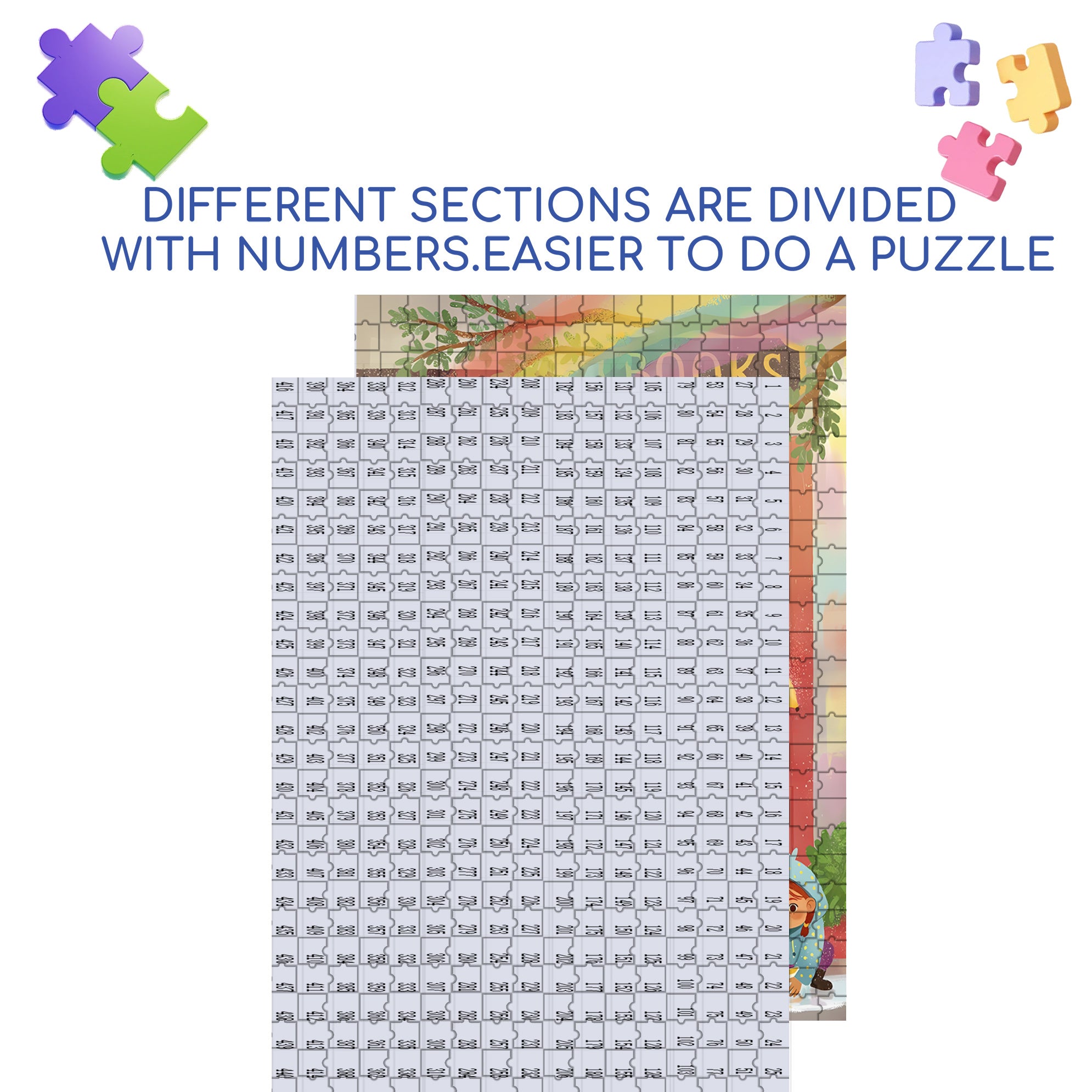Rainbow 500pcs/1000pcs Jigsaw Puzzle, Scratch-Resistant, Interactive Family Game & Brain-Boosting DIY Decor, Perfect for Halloween, Christmas & New Year Gifts, Family Puzzle Game