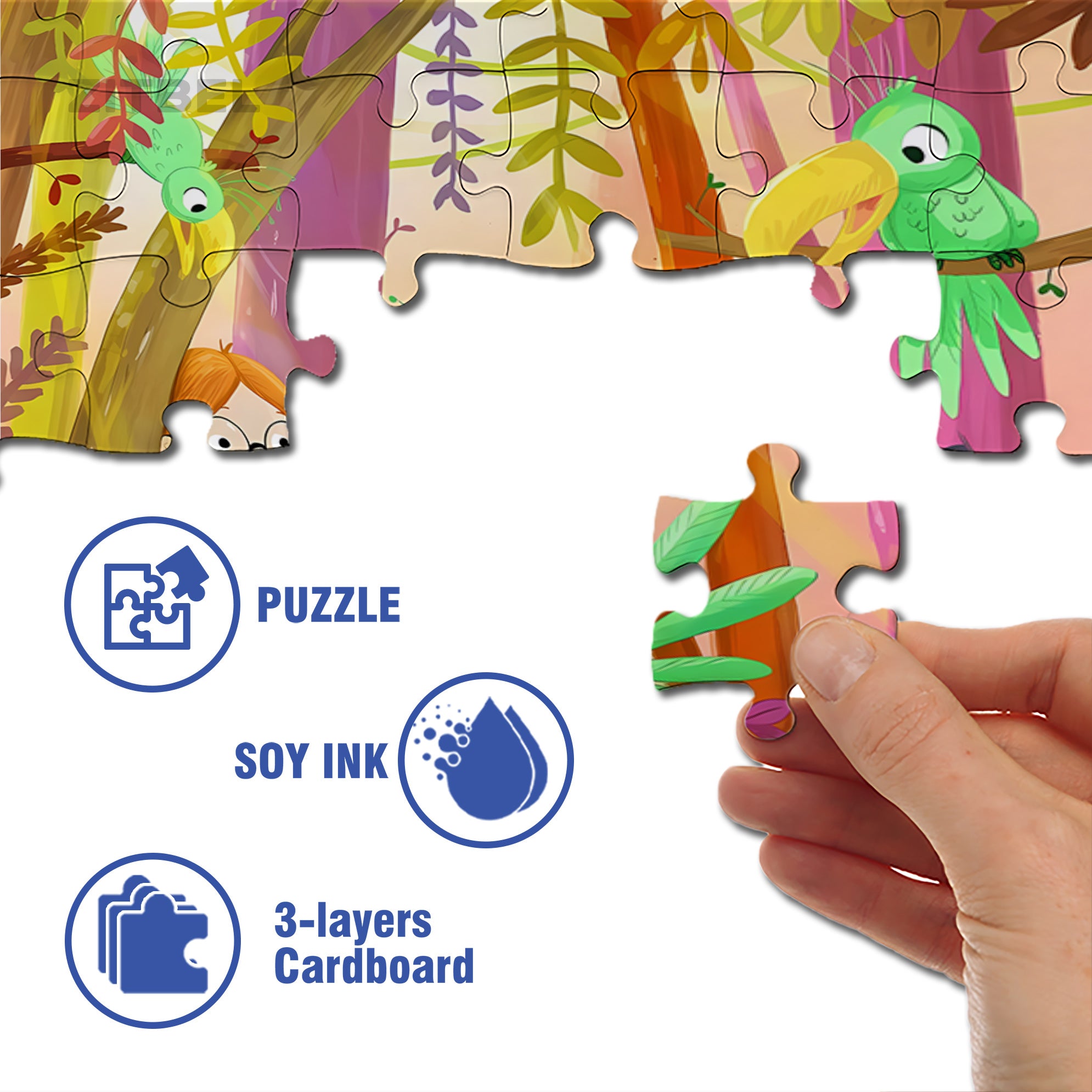Ramphastidae 500pcs/1000pcs Jigsaw Puzzle, Scratch-Resistant, Interactive Family Game & Brain-Boosting DIY Decor, Perfect for Halloween, Christmas & New Year Gifts, Family Puzzle Game