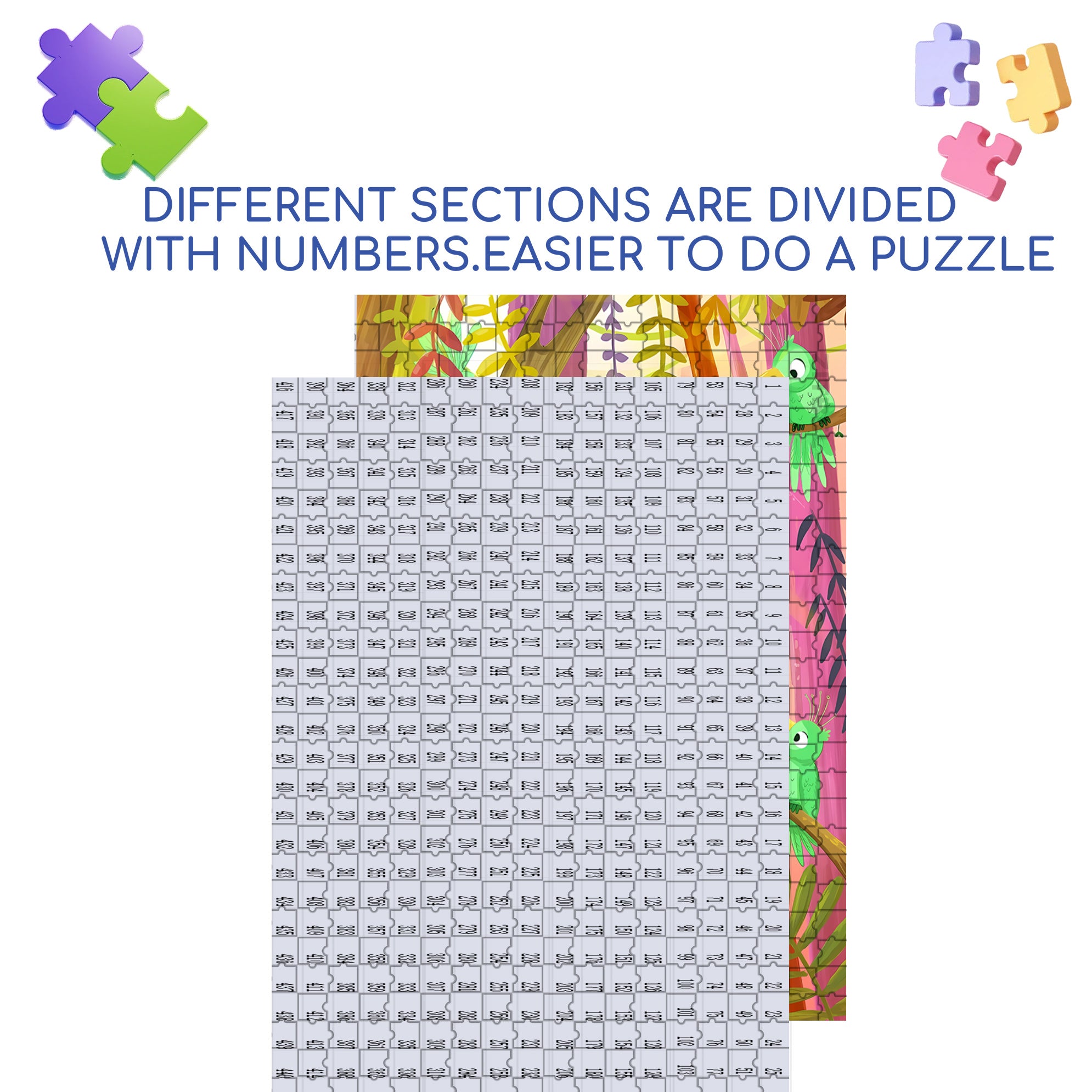 Ramphastidae 500pcs/1000pcs Jigsaw Puzzle, Scratch-Resistant, Interactive Family Game & Brain-Boosting DIY Decor, Perfect for Halloween, Christmas & New Year Gifts, Family Puzzle Game