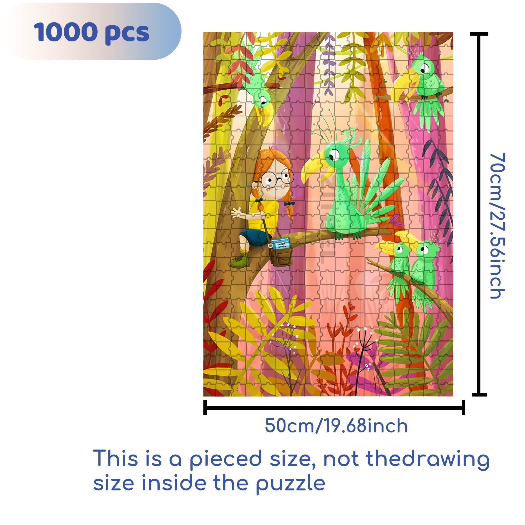 Ramphastidae 500pcs/1000pcs Jigsaw Puzzle, Scratch-Resistant, Interactive Family Game & Brain-Boosting DIY Decor, Perfect for Halloween, Christmas & New Year Gifts, Family Puzzle Game