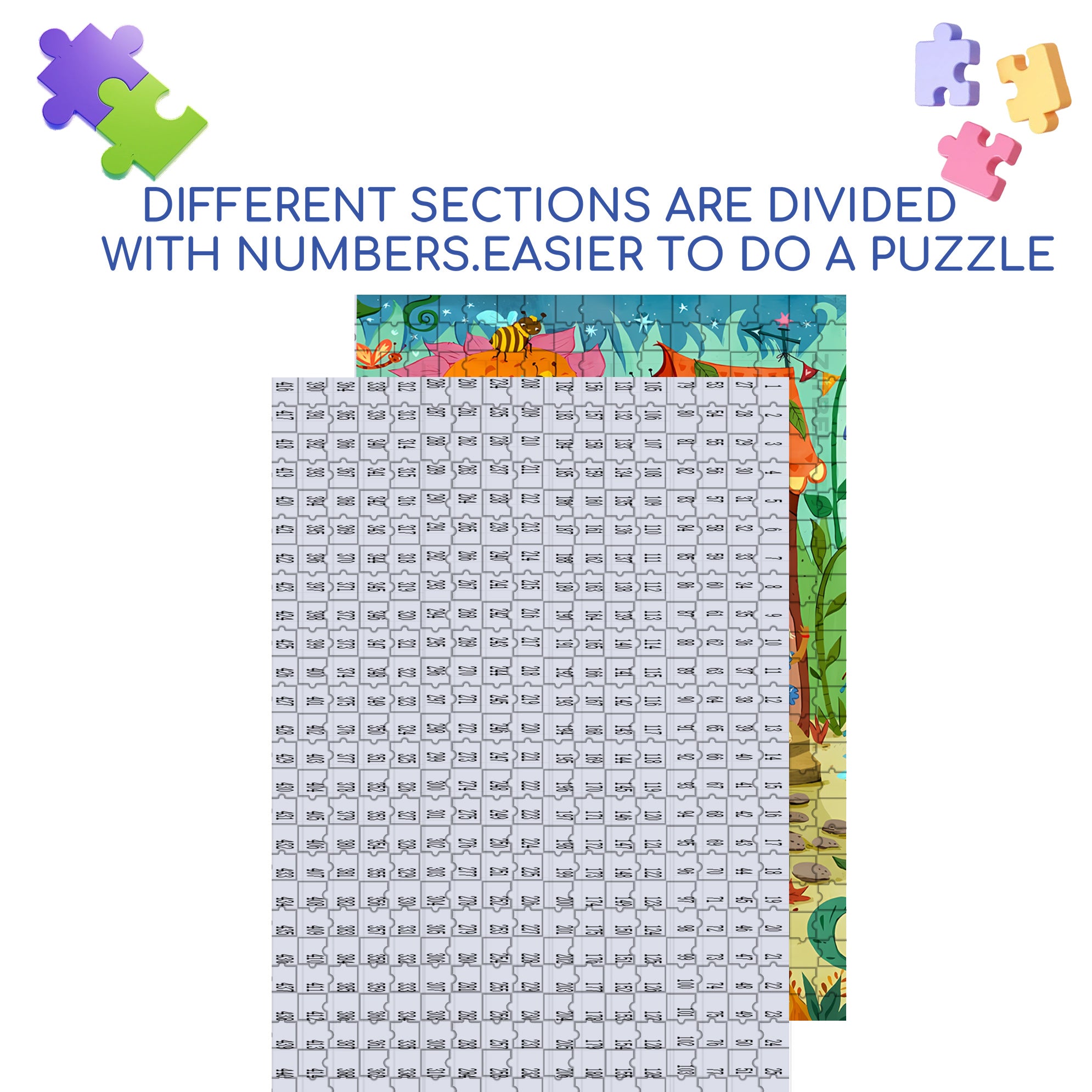 Rejoice 500pcs/1000pcs Jigsaw Puzzle, Scratch-Resistant, Interactive Family Game & Brain-Boosting DIY Decor, Perfect for Halloween, Christmas & New Year Gifts, Family Puzzle Game