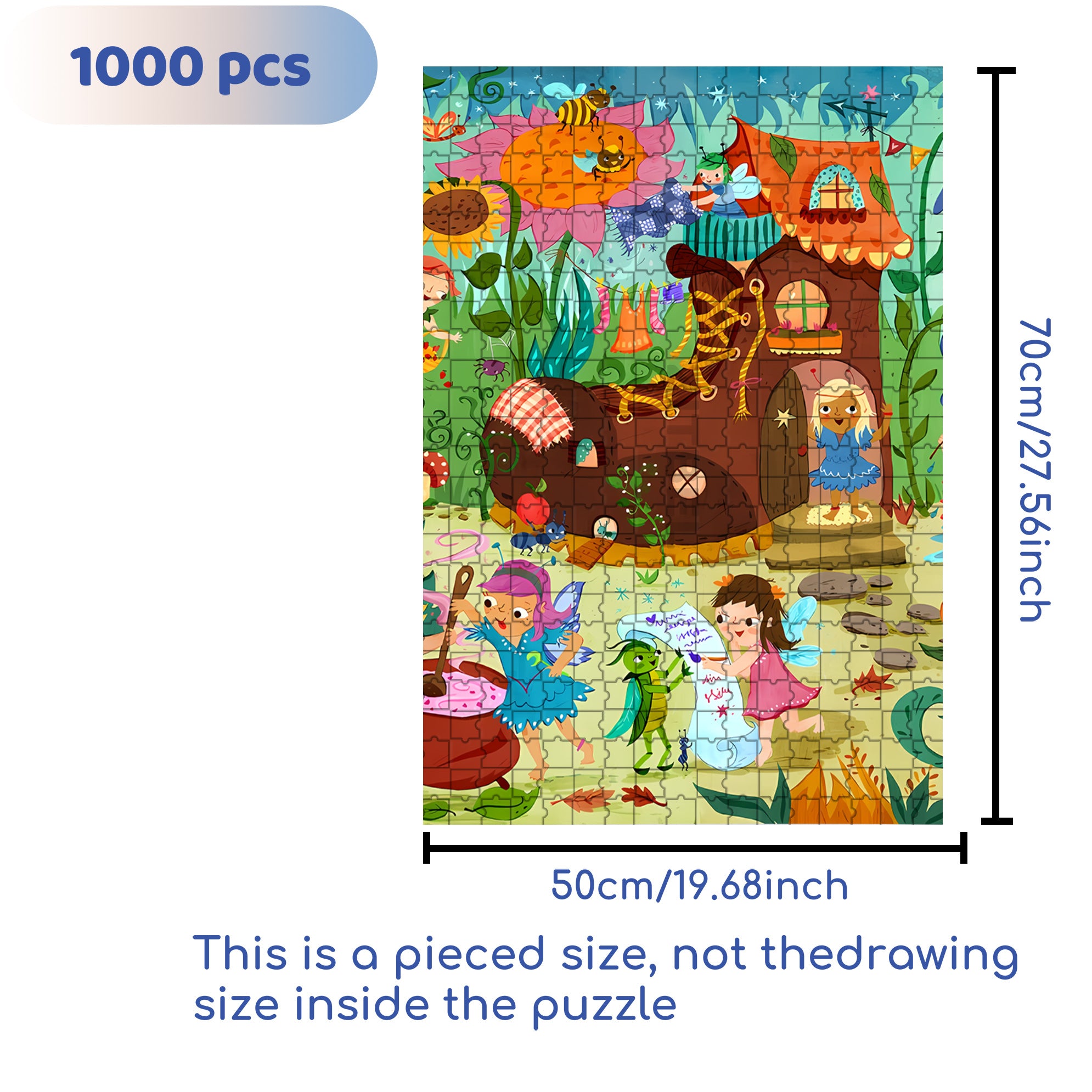 Rejoice 500pcs/1000pcs Jigsaw Puzzle, Scratch-Resistant, Interactive Family Game & Brain-Boosting DIY Decor, Perfect for Halloween, Christmas & New Year Gifts, Family Puzzle Game