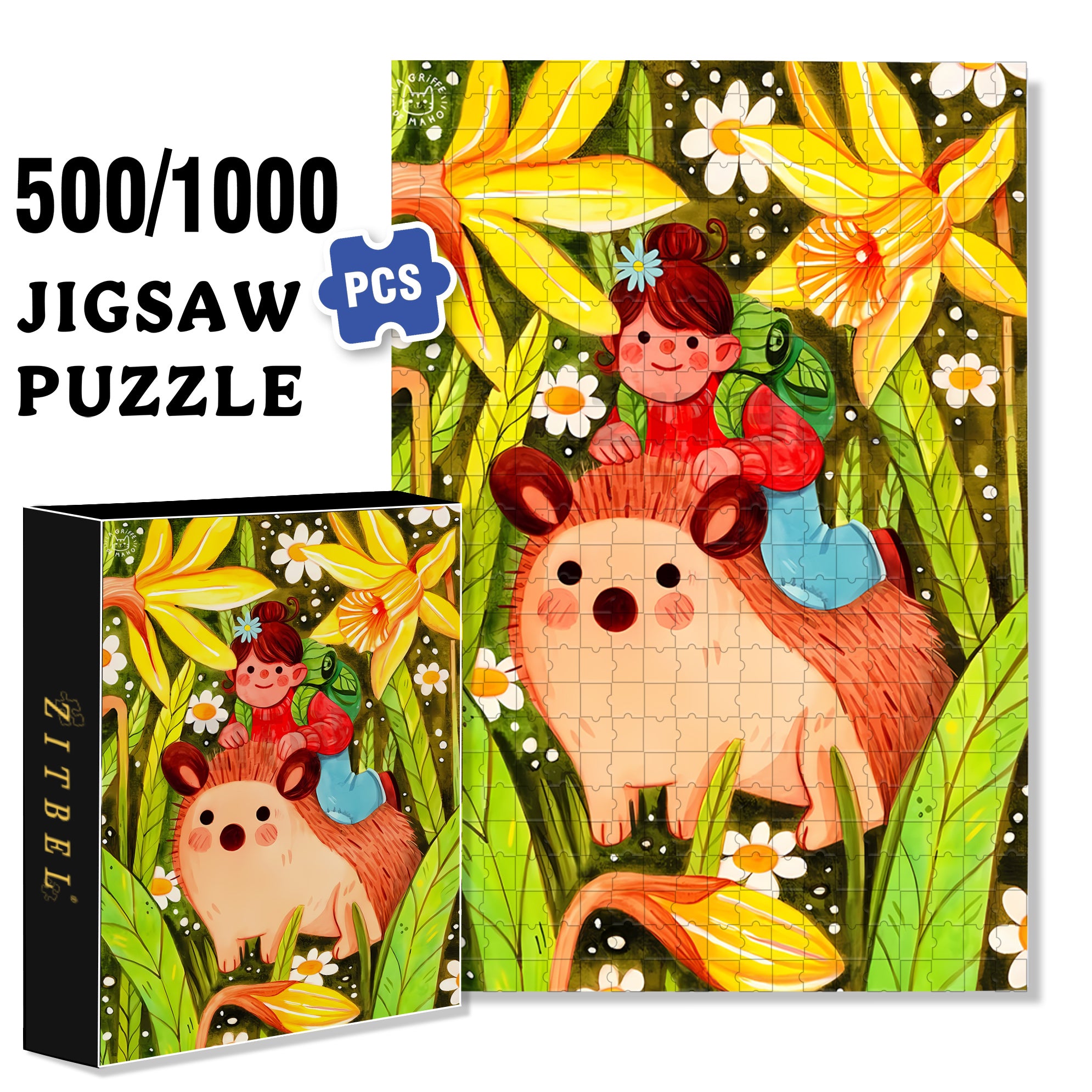 Smile 500pcs/1000pcs Jigsaw Puzzle, Scratch-Resistant, Interactive Family Game & Brain-Boosting DIY Decor, Perfect for Halloween, Christmas & New Year Gifts, Family Puzzle Game