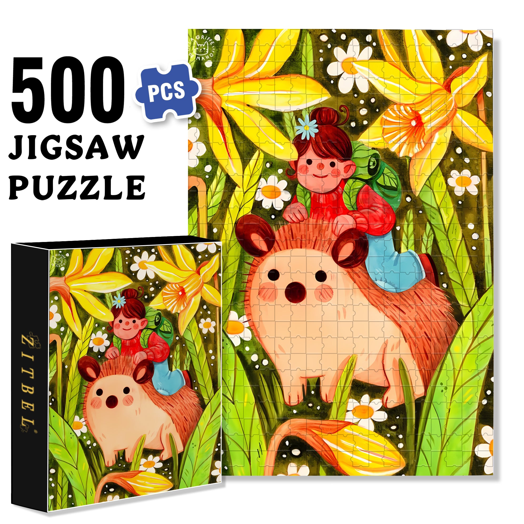 Smile 500pcs/1000pcs Jigsaw Puzzle, Scratch-Resistant, Interactive Family Game & Brain-Boosting DIY Decor, Perfect for Halloween, Christmas & New Year Gifts, Family Puzzle Game