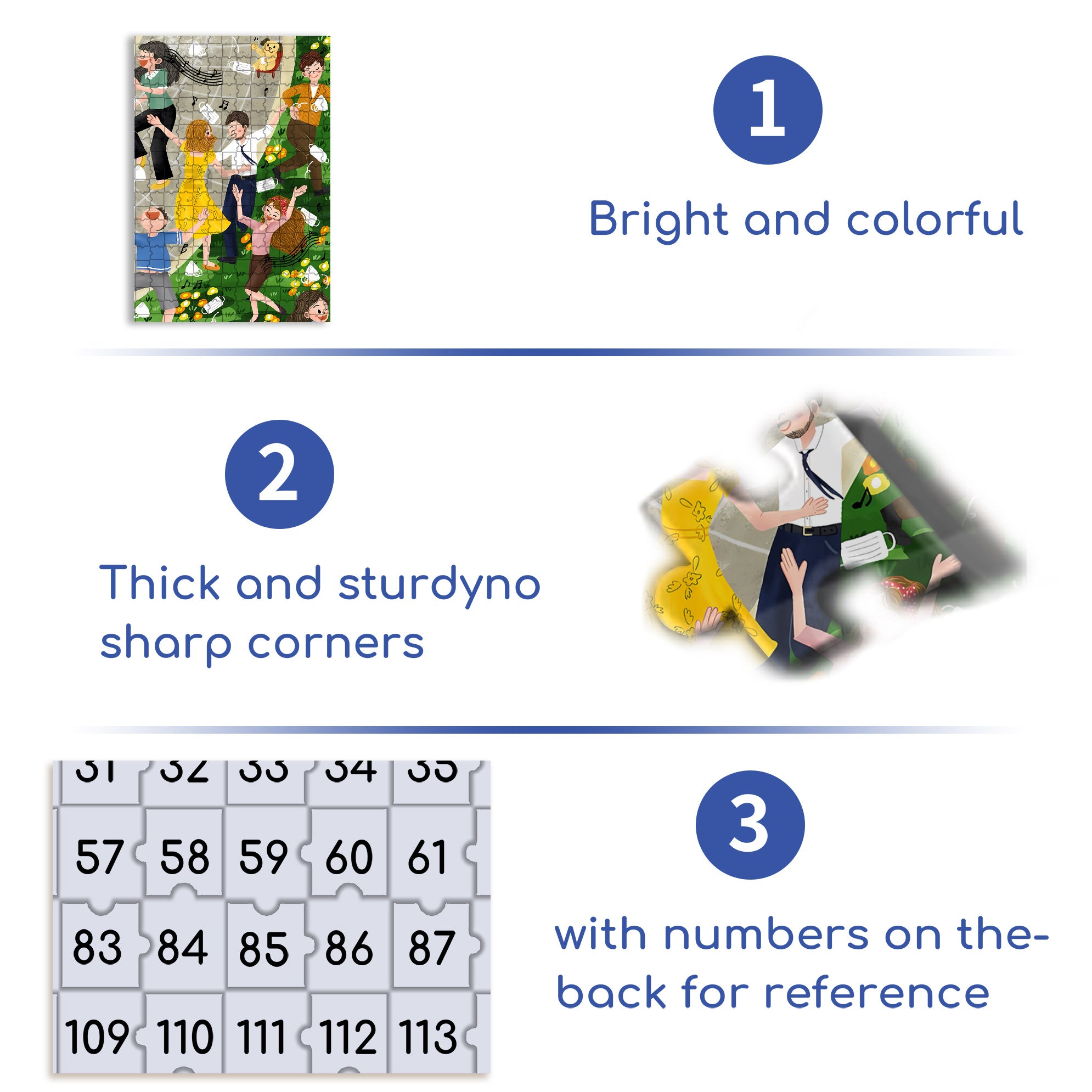 Song And Dance 500pcs/1000pcs Jigsaw Puzzle, Scratch-Resistant, Interactive Family Game & Brain-Boosting DIY Decor, Perfect for Halloween, Christmas & New Year Gifts, Family Puzzle Game