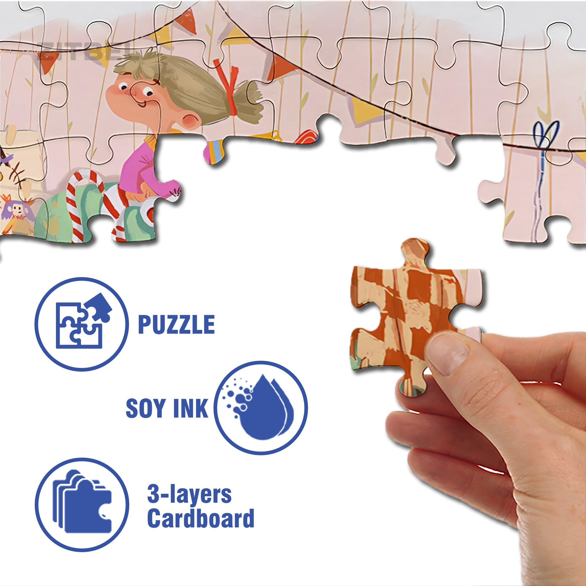 Story Book 500pcs/1000pcs Jigsaw Puzzle, Scratch-Resistant, Interactive Family Game & Brain-Boosting DIY Decor, Perfect for Halloween, Christmas & New Year Gifts, Family Puzzle Game