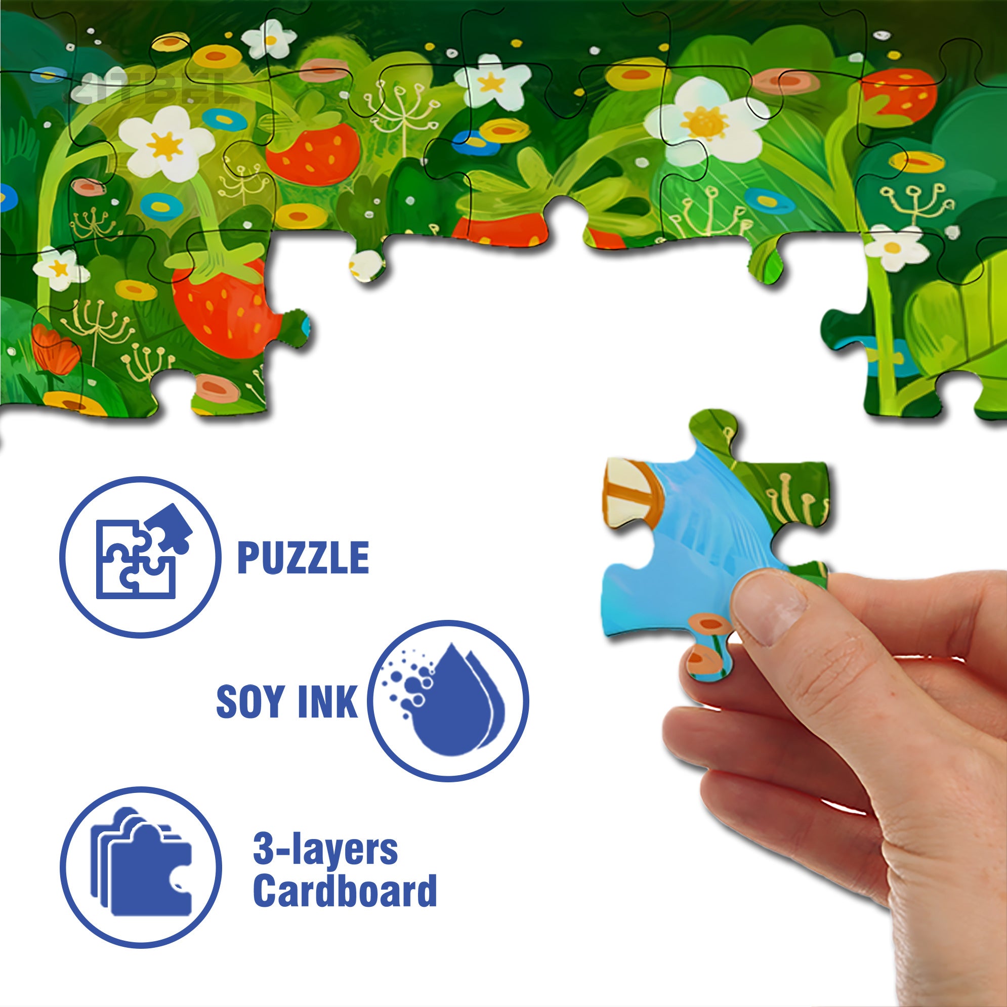 Strawberry Park 500pcs/1000pcs Jigsaw Puzzle, Scratch-Resistant, Interactive Family Game & Brain-Boosting DIY Decor, Perfect for Halloween, Christmas & New Year Gifts, Family Puzzle Game