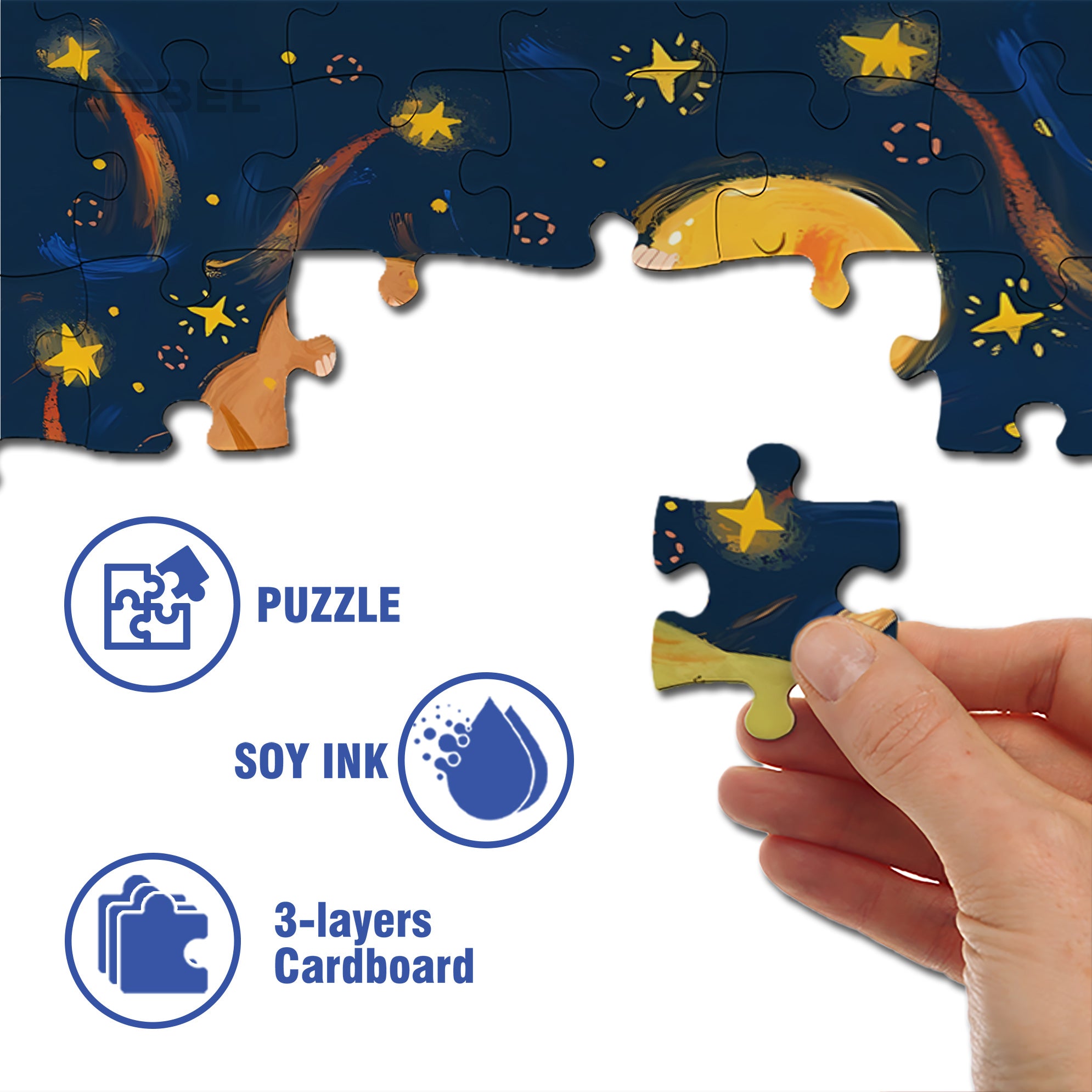 Touching The Moon 500pcs/1000pcs Jigsaw Puzzle, Scratch-Resistant, Interactive Family Game & Brain-Boosting DIY Decor, Perfect for Halloween, Christmas & New Year Gifts, Family Puzzle Game