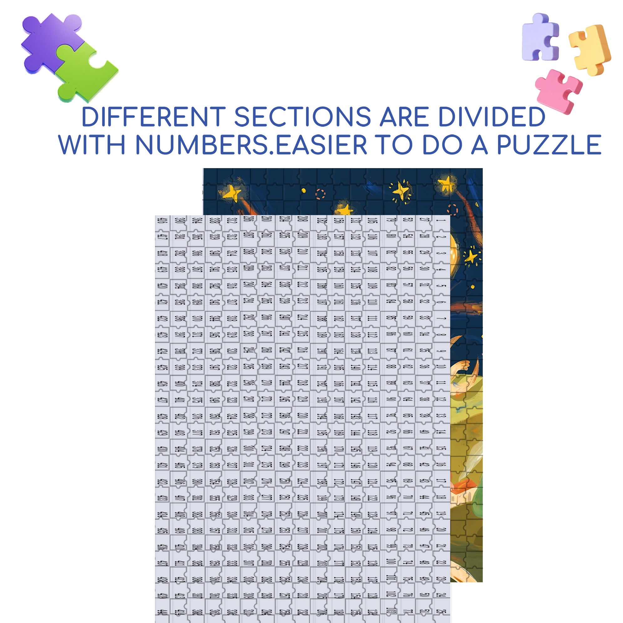 Touching The Moon 500pcs/1000pcs Jigsaw Puzzle, Scratch-Resistant, Interactive Family Game & Brain-Boosting DIY Decor, Perfect for Halloween, Christmas & New Year Gifts, Family Puzzle Game