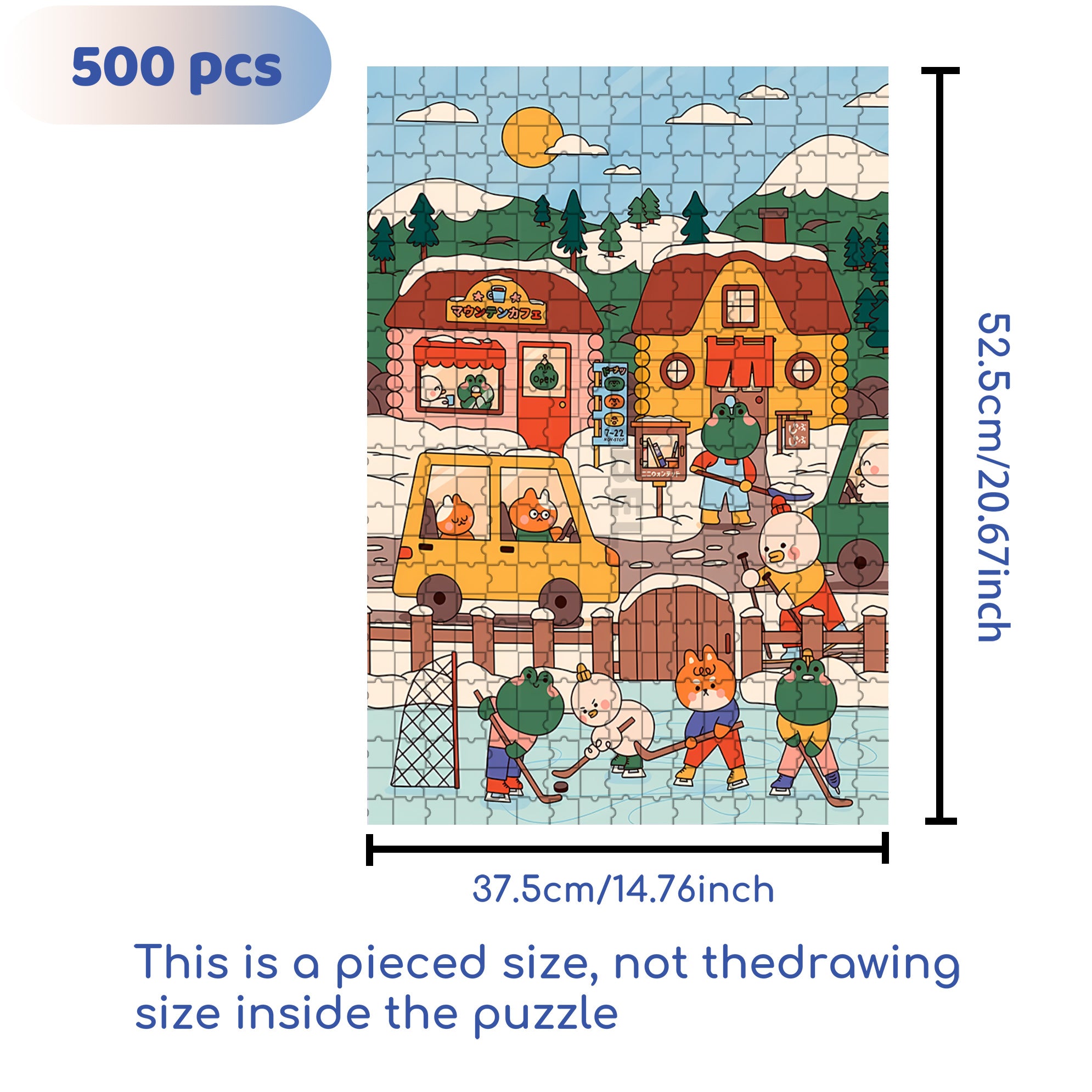 Under Mount Fuji 500pcs/1000pcs Jigsaw Puzzle, Scratch-Resistant, Interactive Family Game & Brain-Boosting DIY Decor, Perfect for Halloween, Christmas & New Year Gifts, Family Puzzle Game