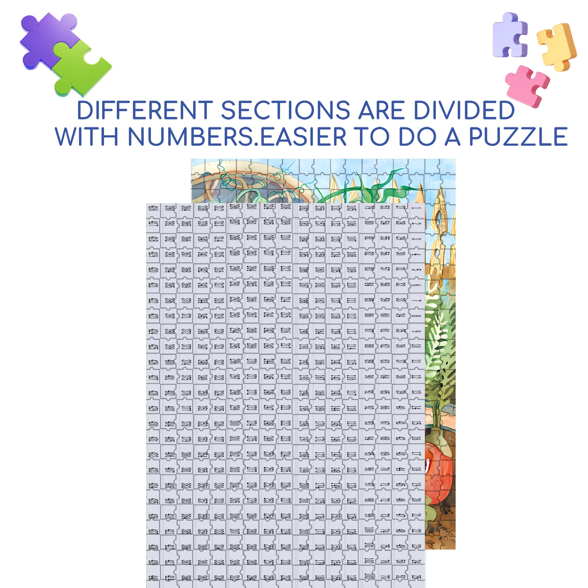 Vegetable Spirit 500pcs/1000pcs Jigsaw Puzzle, Scratch-Resistant, Interactive Family Game & Brain-Boosting DIY Decor, Perfect for Halloween, Christmas & New Year Gifts, Family Puzzle Game