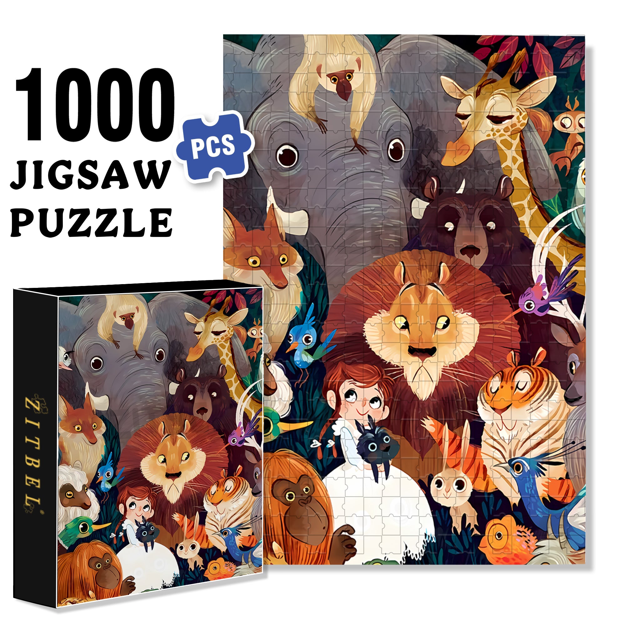Wizard 500pcs/1000pcs Jigsaw Puzzle, Scratch-Resistant, Interactive Family Game & Brain-Boosting DIY Decor, Perfect for Halloween, Christmas & New Year Gifts, Family Puzzle Game