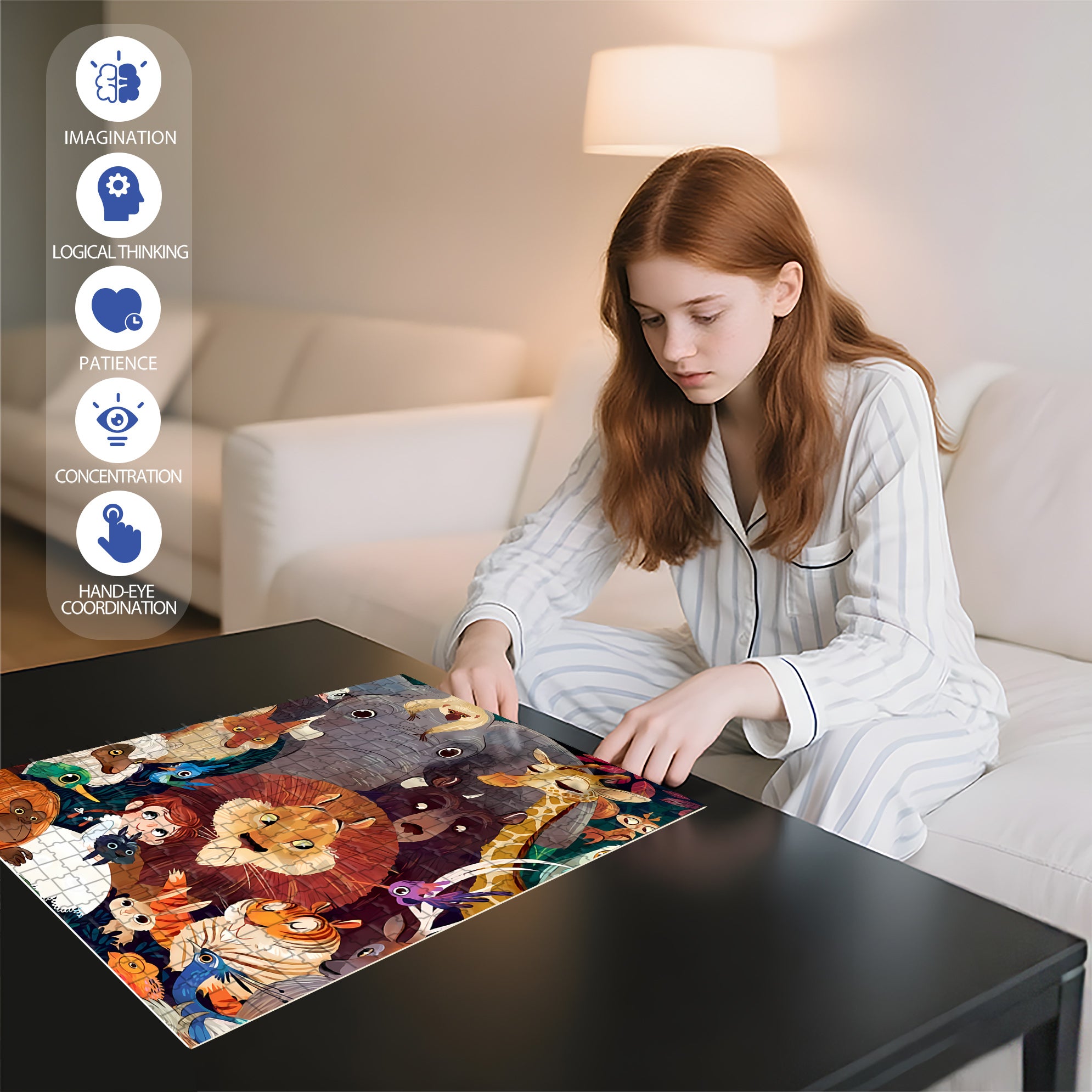 Wizard 500pcs/1000pcs Jigsaw Puzzle, Scratch-Resistant, Interactive Family Game & Brain-Boosting DIY Decor, Perfect for Halloween, Christmas & New Year Gifts, Family Puzzle Game