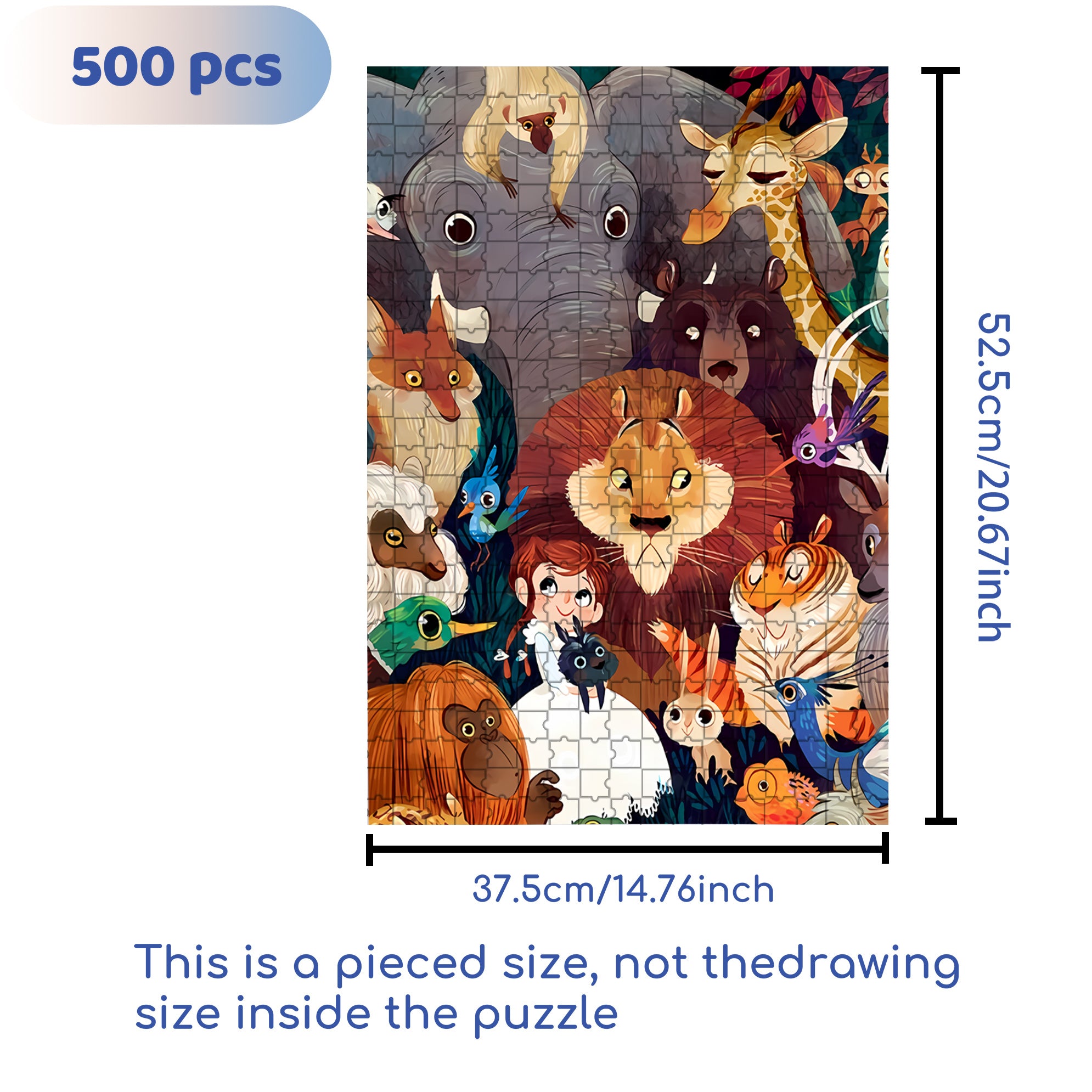 Wizard 500pcs/1000pcs Jigsaw Puzzle, Scratch-Resistant, Interactive Family Game & Brain-Boosting DIY Decor, Perfect for Halloween, Christmas & New Year Gifts, Family Puzzle Game