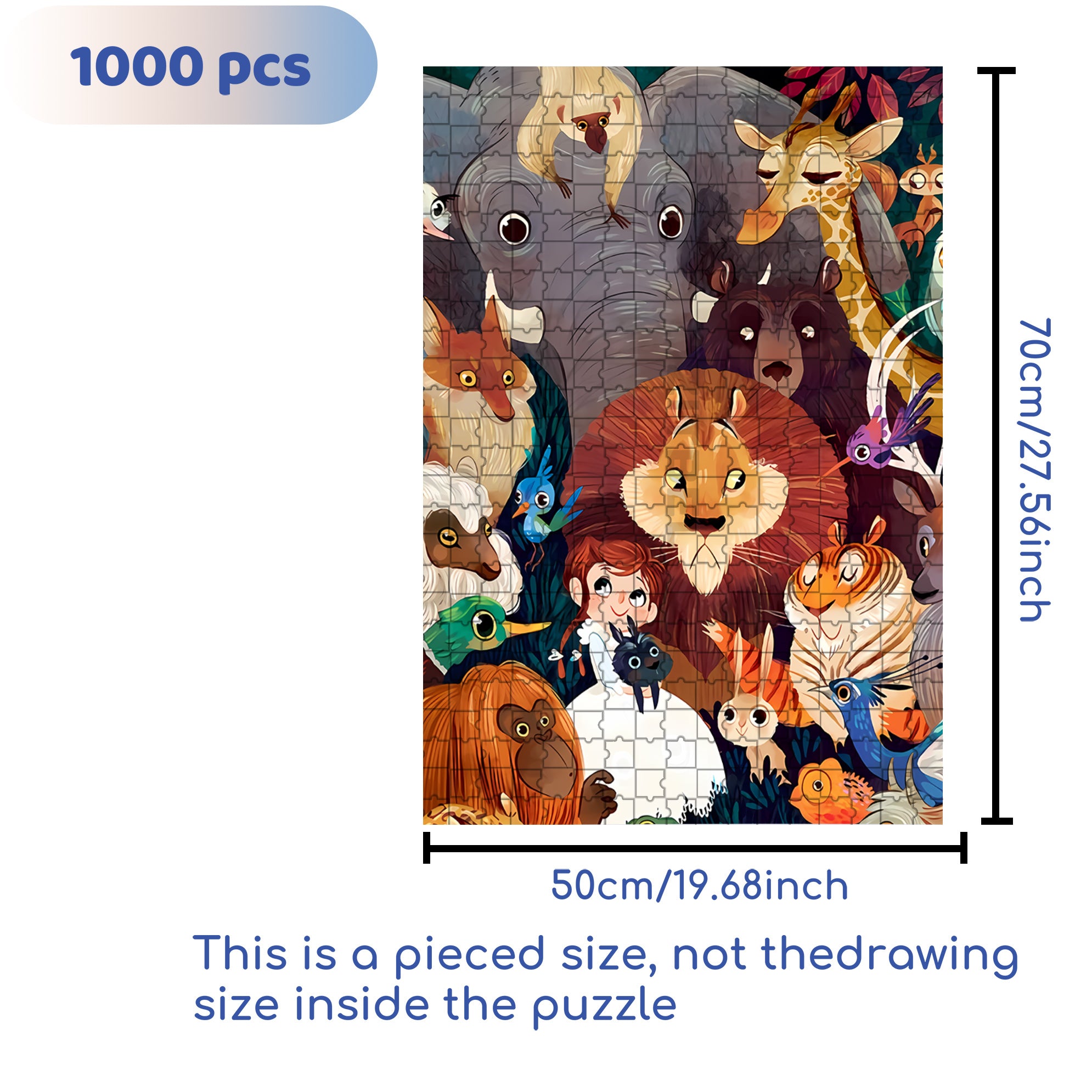 Wizard 500pcs/1000pcs Jigsaw Puzzle, Scratch-Resistant, Interactive Family Game & Brain-Boosting DIY Decor, Perfect for Halloween, Christmas & New Year Gifts, Family Puzzle Game