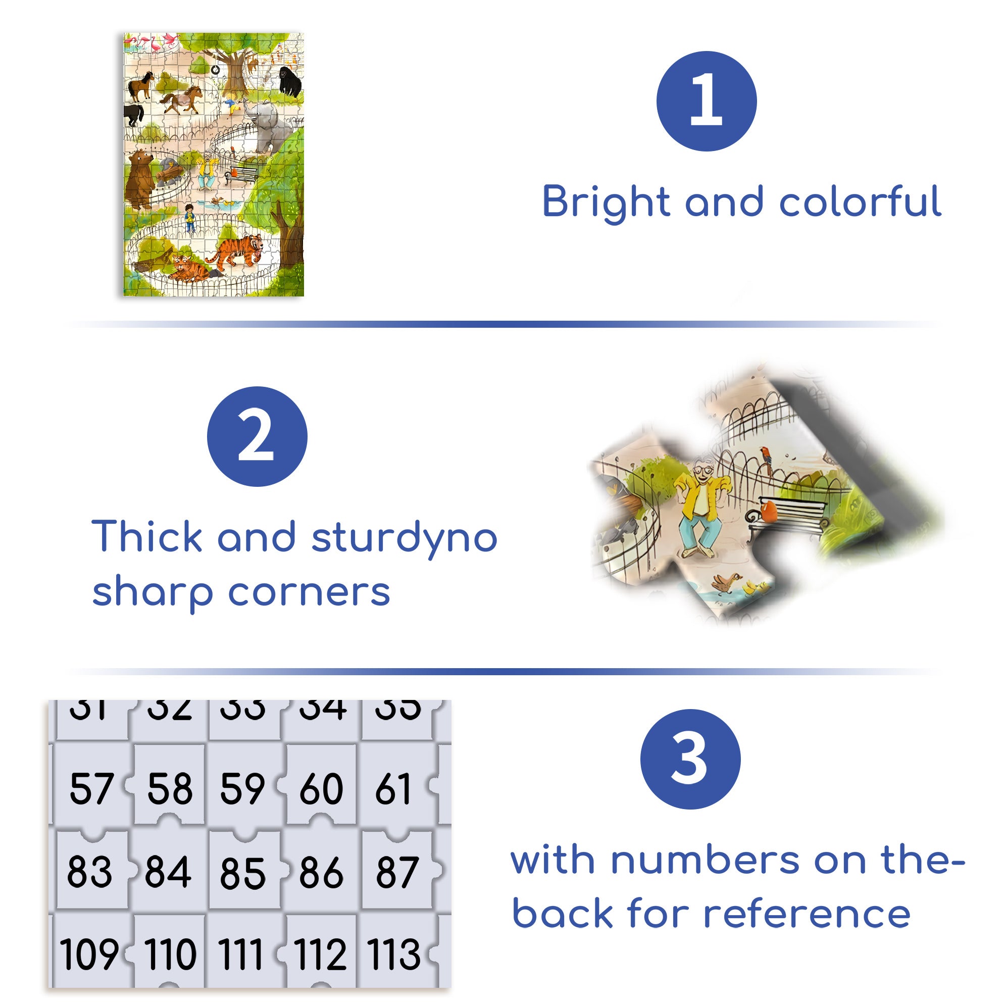 Zoo 500pcs/1000pcs Jigsaw Puzzle, Scratch-Resistant, Interactive Family Game & Brain-Boosting DIY Decor, Perfect for Halloween, Christmas & New Year Gifts, Family Puzzle Game