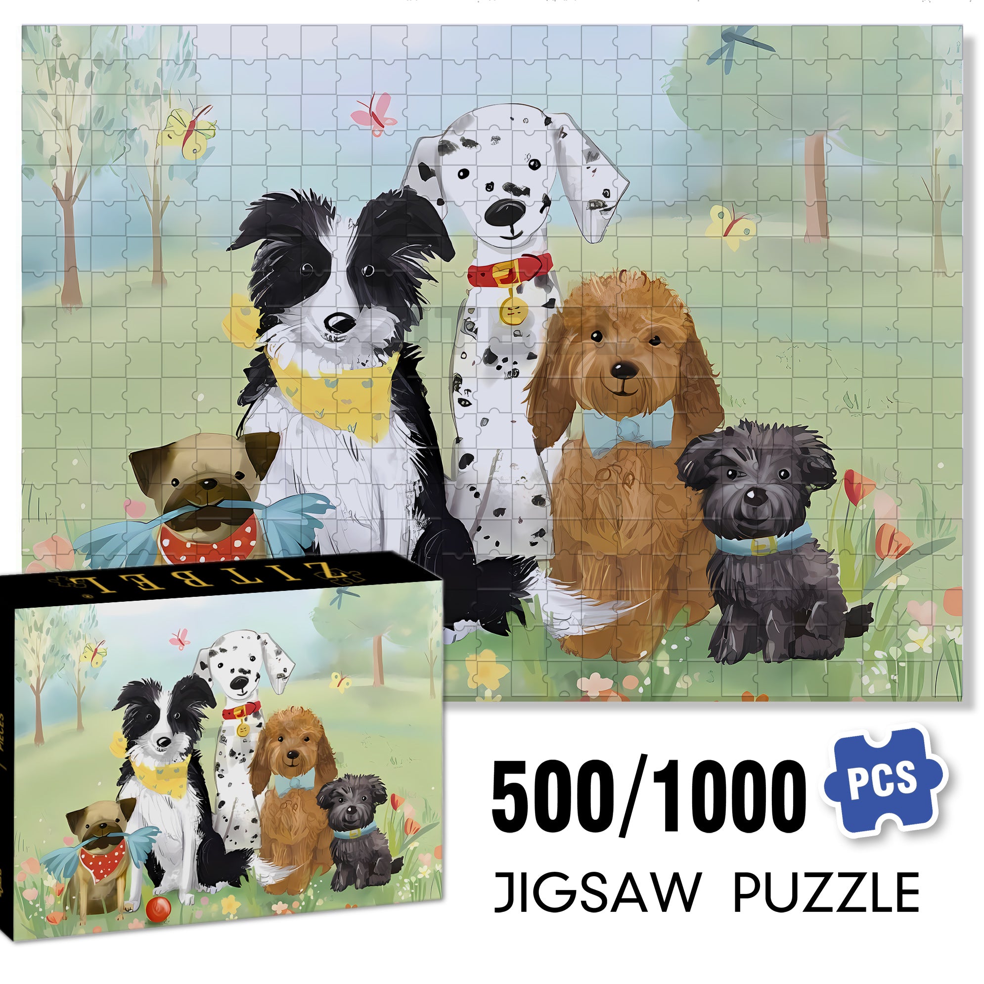 A Family Picture 500pcs/1000pcs Jigsaw Puzzle, Scratch-Resistant, Interactive Family Game & Brain-Boosting DIY Decor, Perfect for Halloween, Christmas & New Year Gifts, Family Puzzle Game