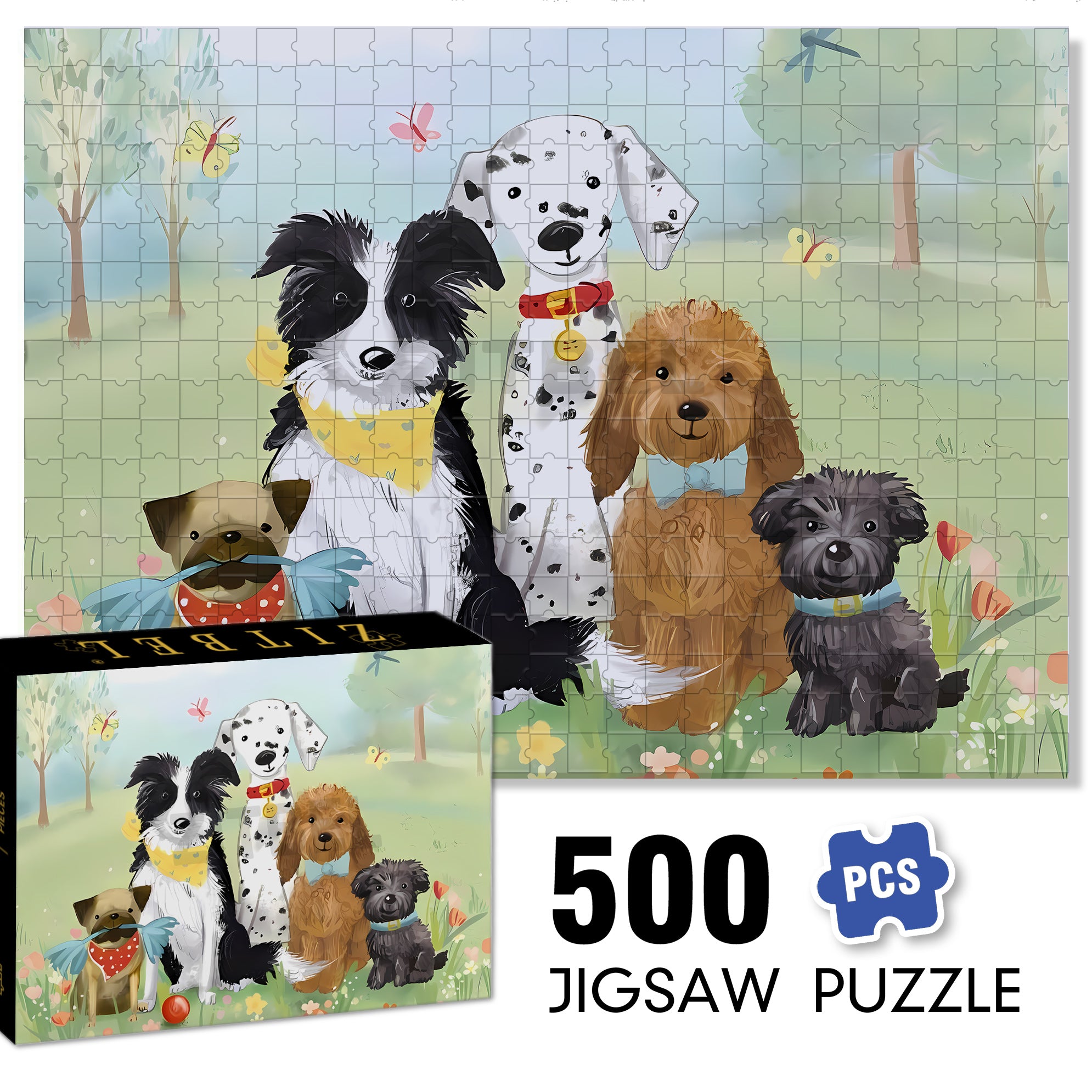 A Family Picture 500pcs/1000pcs Jigsaw Puzzle, Scratch-Resistant, Interactive Family Game & Brain-Boosting DIY Decor, Perfect for Halloween, Christmas & New Year Gifts, Family Puzzle Game