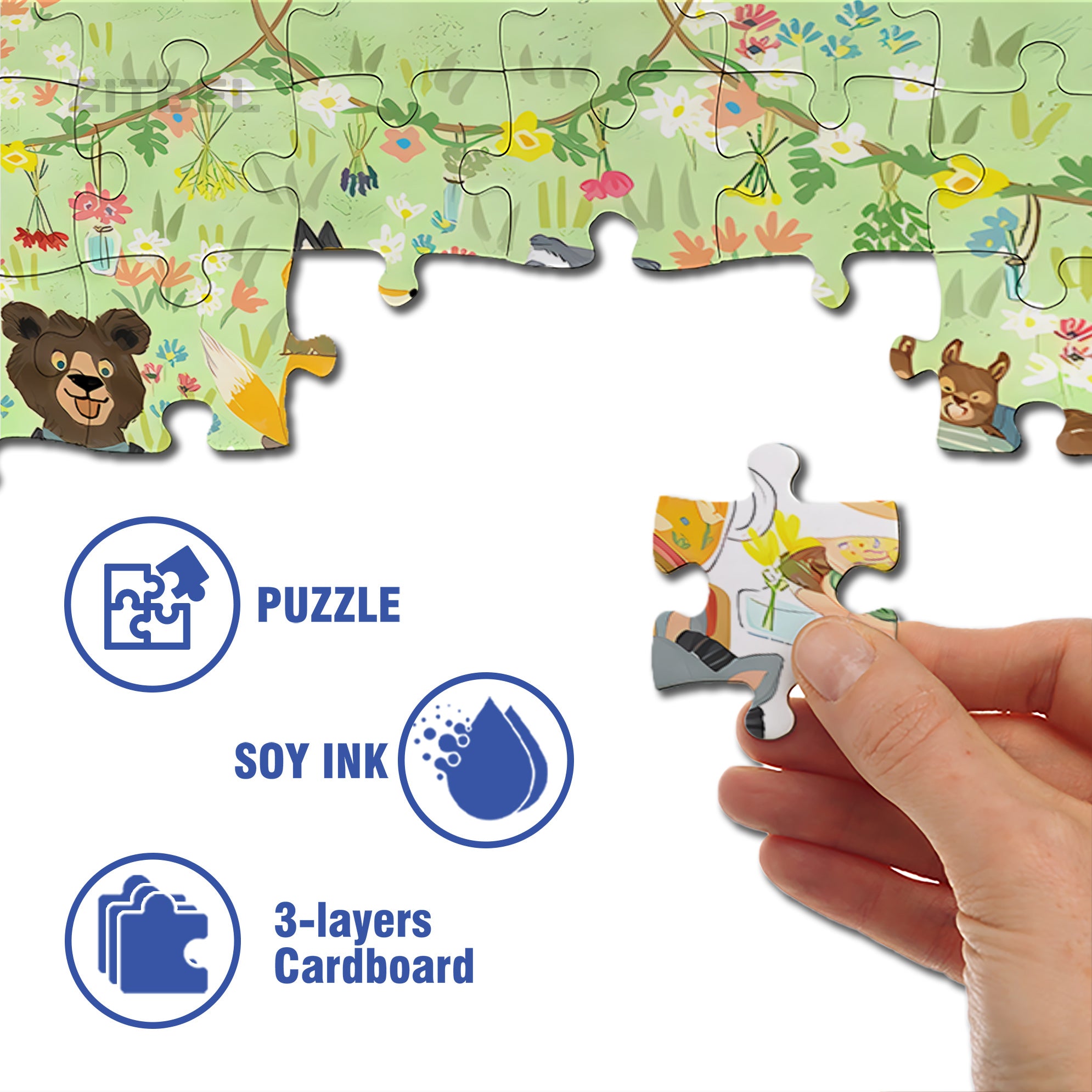 Accordion 500pcs/1000pcs Jigsaw Puzzle, Scratch-Resistant, Interactive Family Game & Brain-Boosting DIY Decor, Perfect for Halloween, Christmas & New Year Gifts, Family Puzzle Game