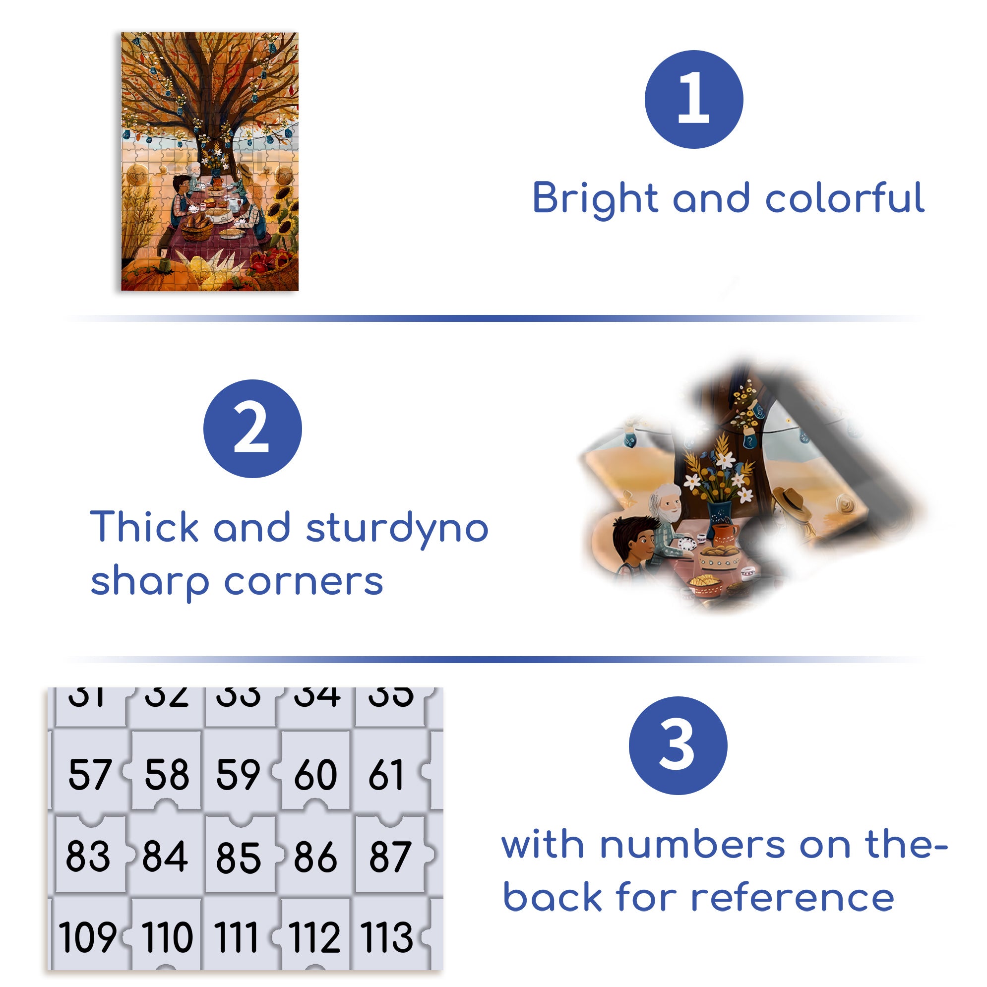 Autumn Family Gathering 500pcs/1000pcs Jigsaw Puzzle, Scratch-Resistant, Interactive Family Game & Brain-Boosting DIY Decor, Perfect for Halloween, Christmas & New Year Gifts, Family Puzzle Game