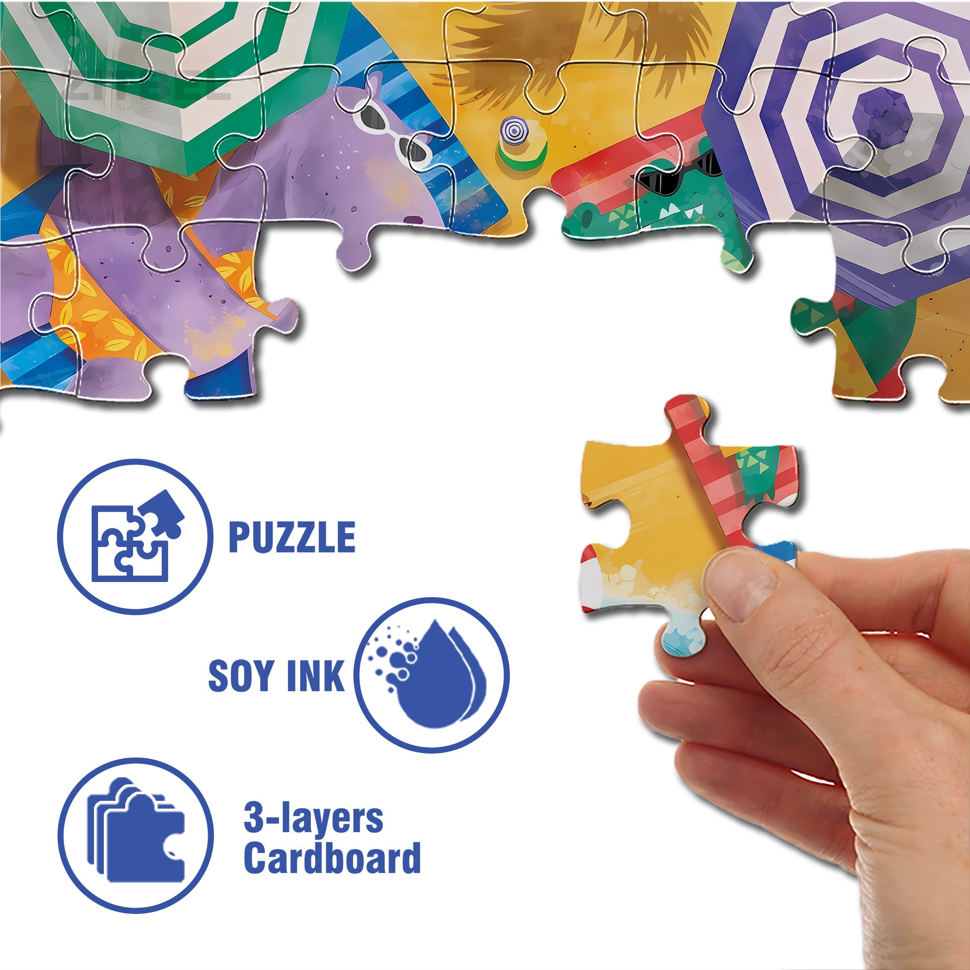 Bask 500pcs/1000pcs Jigsaw Puzzle, Scratch-Resistant, Interactive Family Game & Brain-Boosting DIY Decor, Perfect for Halloween, Christmas & New Year Gifts, Family Puzzle Game