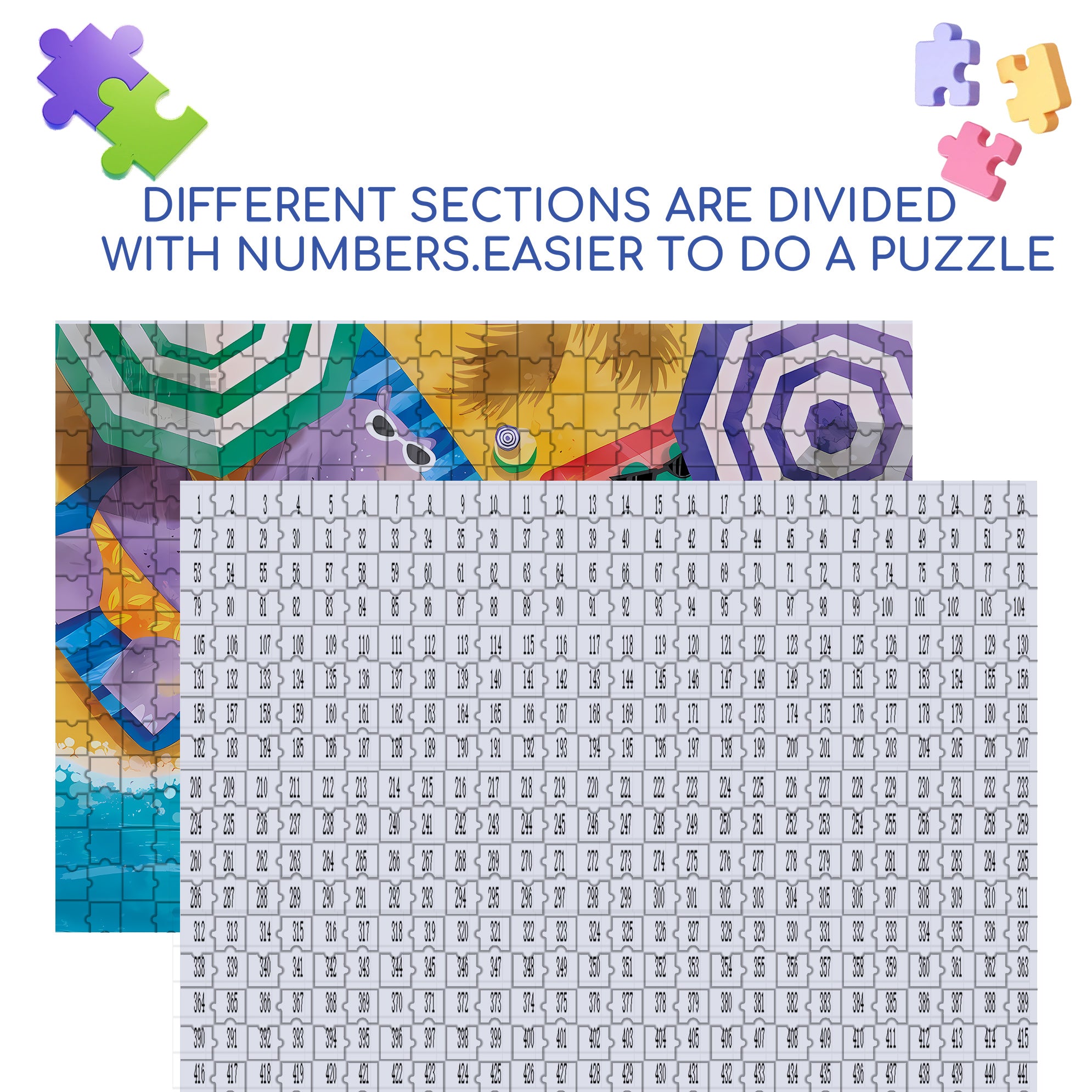Bask 500pcs/1000pcs Jigsaw Puzzle, Scratch-Resistant, Interactive Family Game & Brain-Boosting DIY Decor, Perfect for Halloween, Christmas & New Year Gifts, Family Puzzle Game