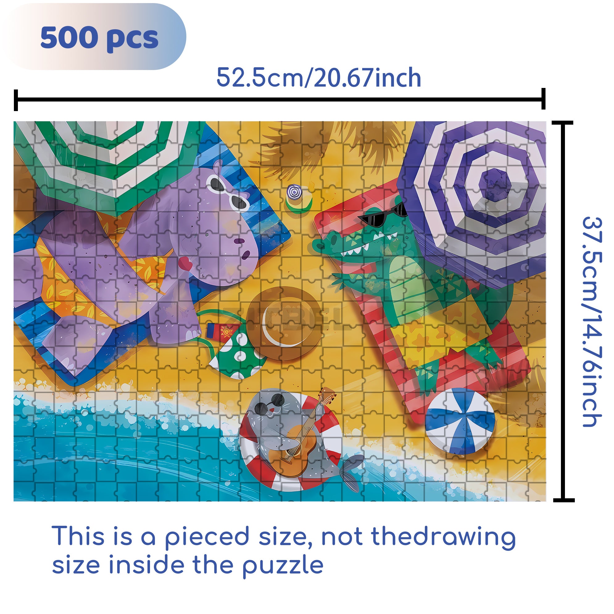 Bask 500pcs/1000pcs Jigsaw Puzzle, Scratch-Resistant, Interactive Family Game & Brain-Boosting DIY Decor, Perfect for Halloween, Christmas & New Year Gifts, Family Puzzle Game