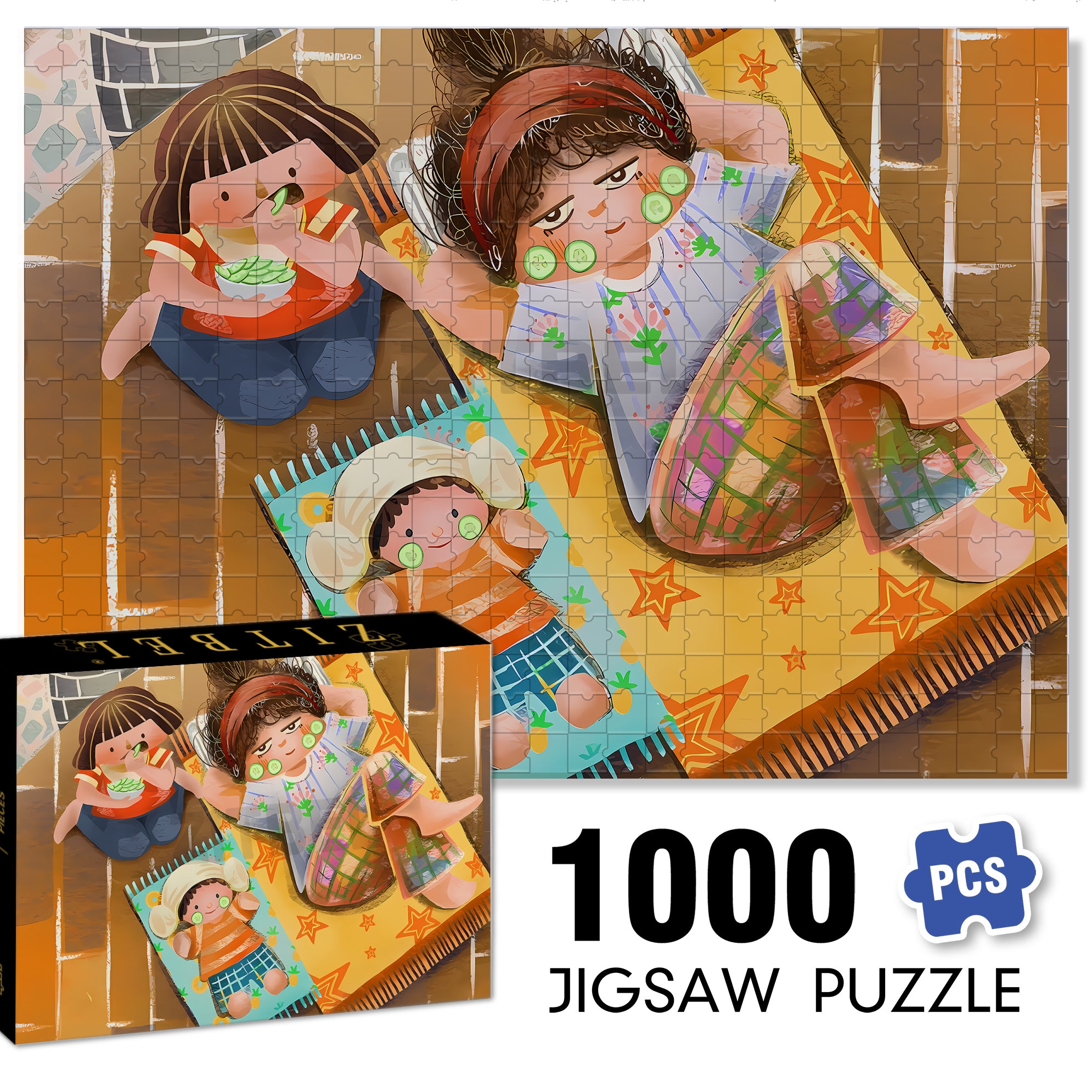 Beautician 500pcs/1000pcs Jigsaw Puzzle, Scratch-Resistant, Interactive Family Game & Brain-Boosting DIY Decor, Perfect for Halloween, Christmas & New Year Gifts, Family Puzzle Game