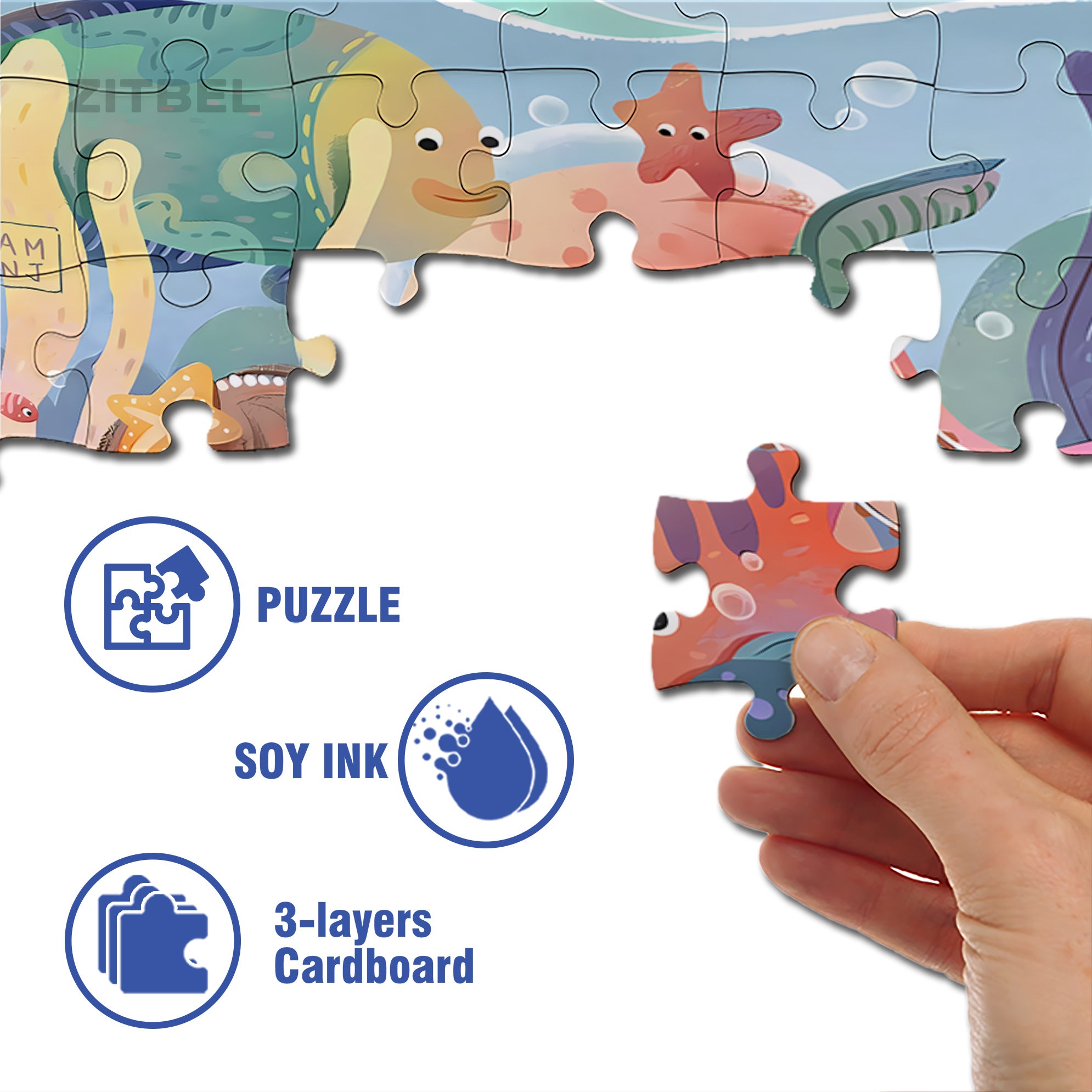 Beautiful Coral 500pcs/1000pcs Jigsaw Puzzle, Scratch-Resistant, Interactive Family Game & Brain-Boosting DIY Decor, Perfect for Halloween, Christmas & New Year Gifts, Family Puzzle Game