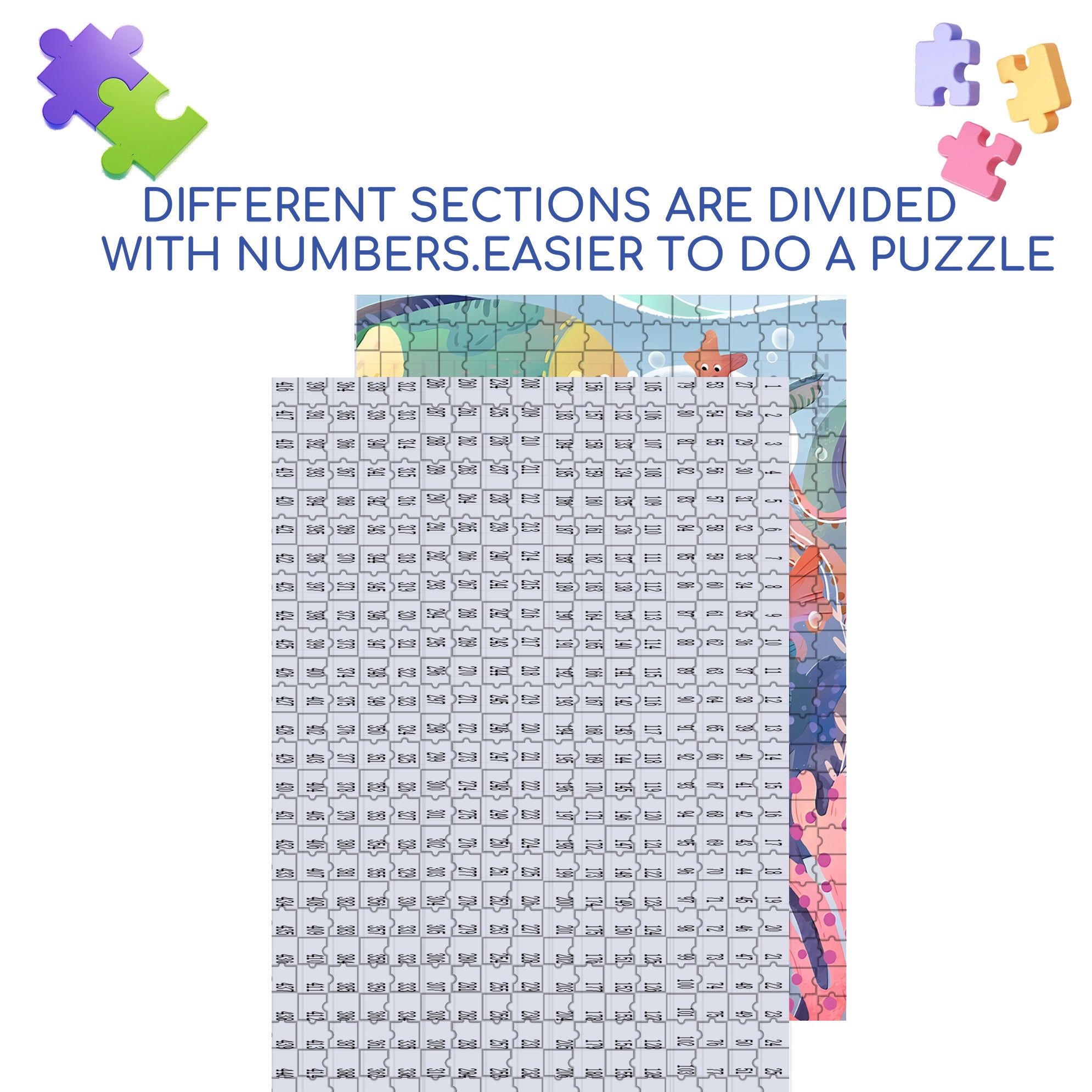 Beautiful Coral 500pcs/1000pcs Jigsaw Puzzle, Scratch-Resistant, Interactive Family Game & Brain-Boosting DIY Decor, Perfect for Halloween, Christmas & New Year Gifts, Family Puzzle Game