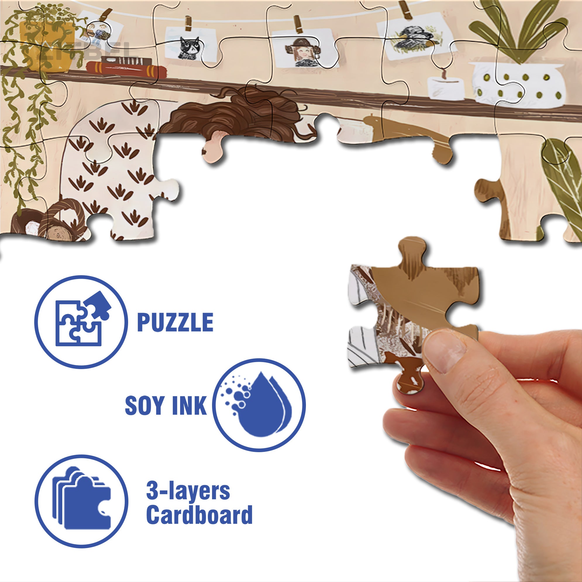 Crocheter 500pcs/1000pcs Jigsaw Puzzle, Scratch-Resistant, Interactive Family Game & Brain-Boosting DIY Decor, Perfect for Halloween, Christmas & New Year Gifts, Family Puzzle Game