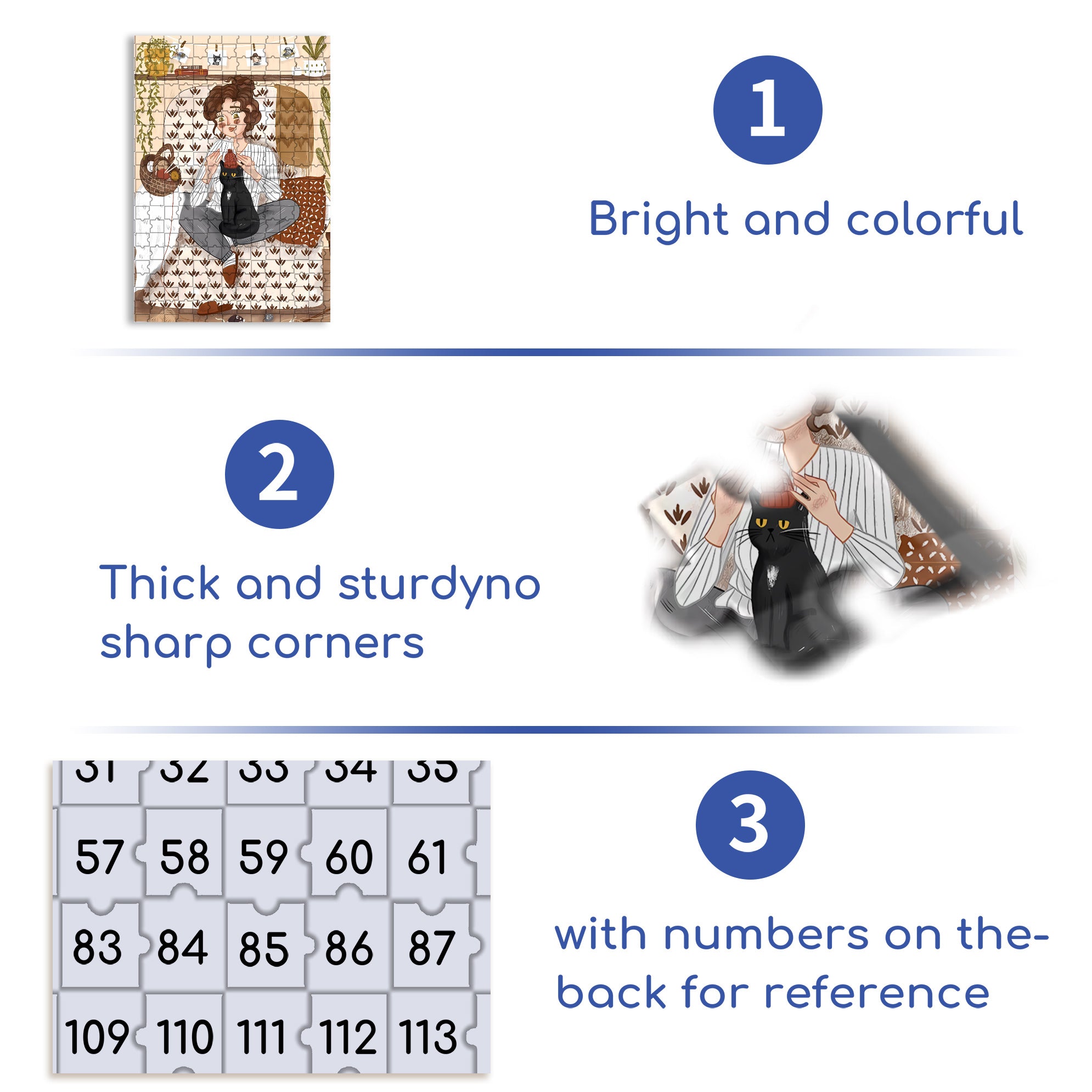Crocheter 500pcs/1000pcs Jigsaw Puzzle, Scratch-Resistant, Interactive Family Game & Brain-Boosting DIY Decor, Perfect for Halloween, Christmas & New Year Gifts, Family Puzzle Game