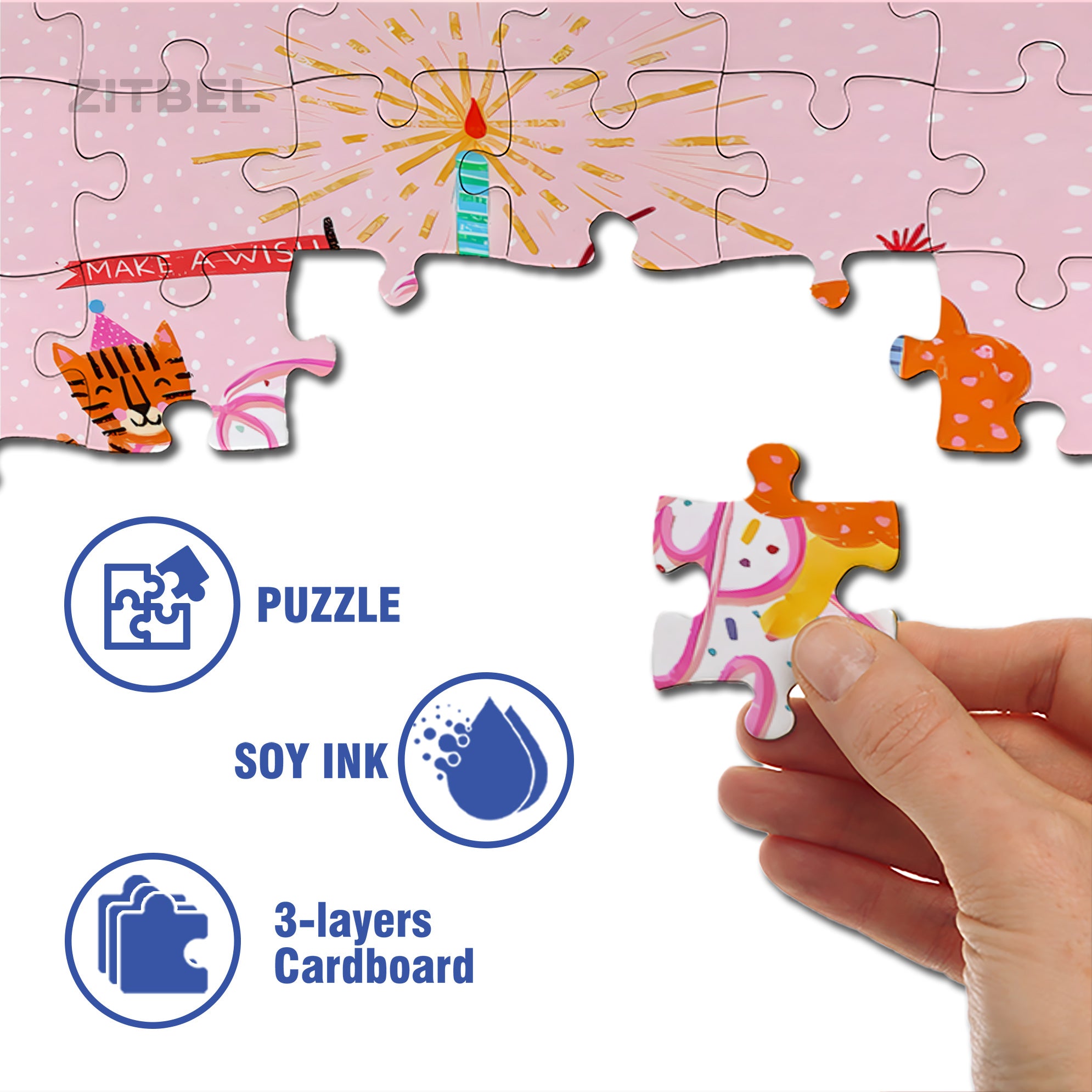 Cup Cake 500pcs/1000pcs Jigsaw Puzzle, Scratch-Resistant, Interactive Family Game & Brain-Boosting DIY Decor, Perfect for Halloween, Christmas & New Year Gifts, Family Puzzle Game