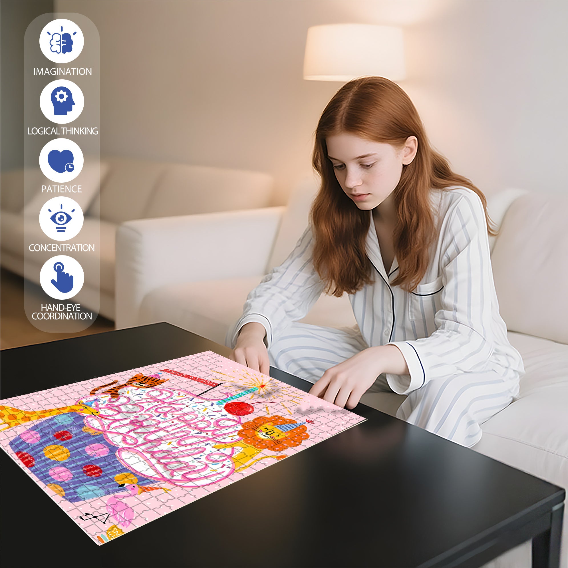 Cup Cake 500pcs/1000pcs Jigsaw Puzzle, Scratch-Resistant, Interactive Family Game & Brain-Boosting DIY Decor, Perfect for Halloween, Christmas & New Year Gifts, Family Puzzle Game