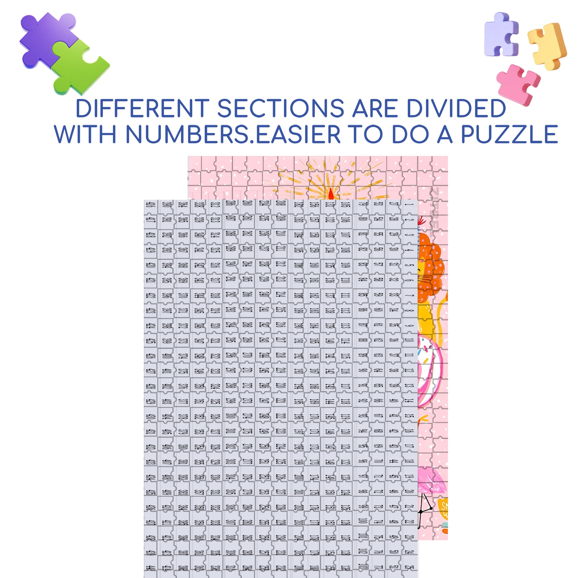 Cup Cake 500pcs/1000pcs Jigsaw Puzzle, Scratch-Resistant, Interactive Family Game & Brain-Boosting DIY Decor, Perfect for Halloween, Christmas & New Year Gifts, Family Puzzle Game