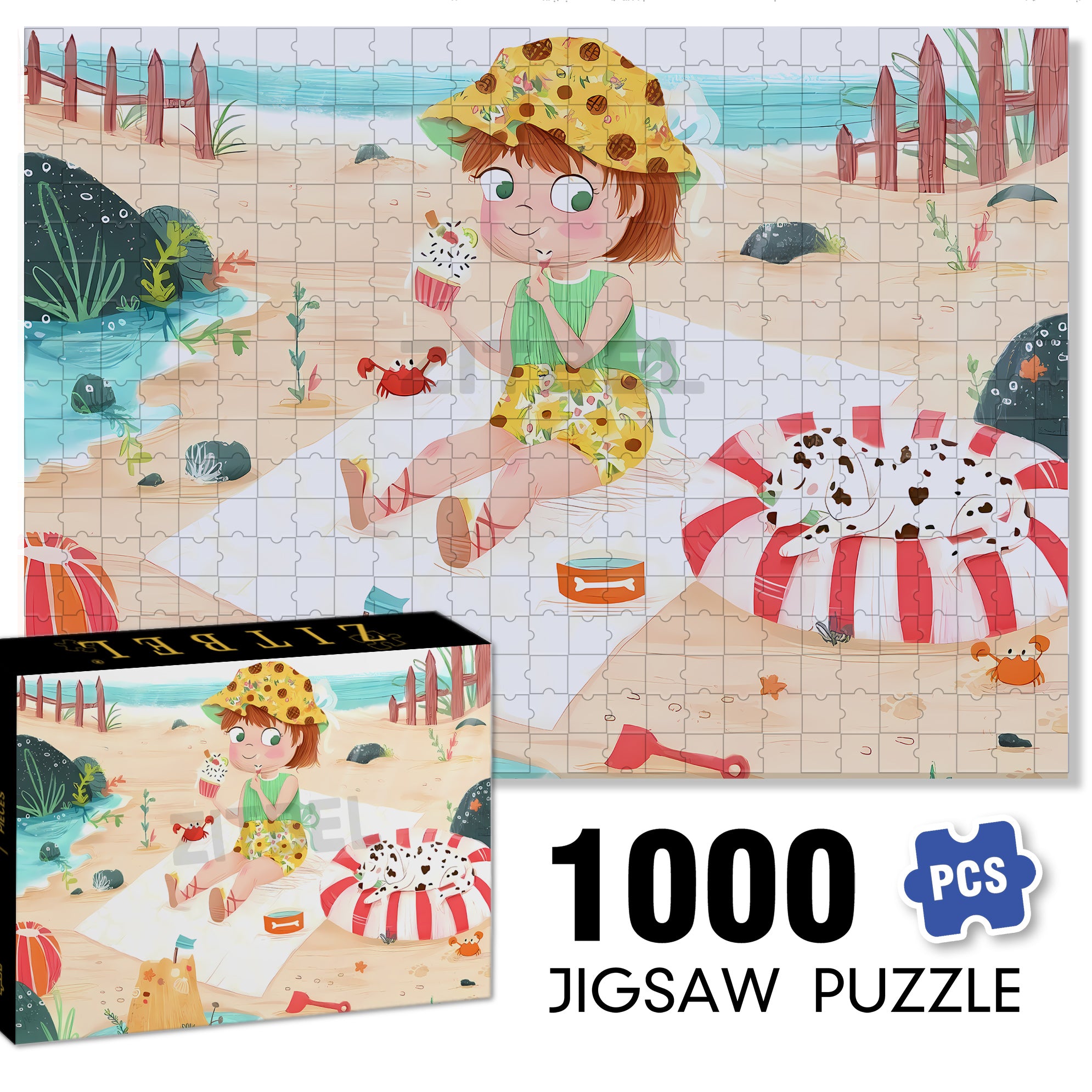 Dalmatian And Me 500pcs/1000pcs Jigsaw Puzzle, Scratch-Resistant, Interactive Family Game & Brain-Boosting DIY Decor, Perfect for Halloween, Christmas & New Year Gifts, Family Puzzle Game