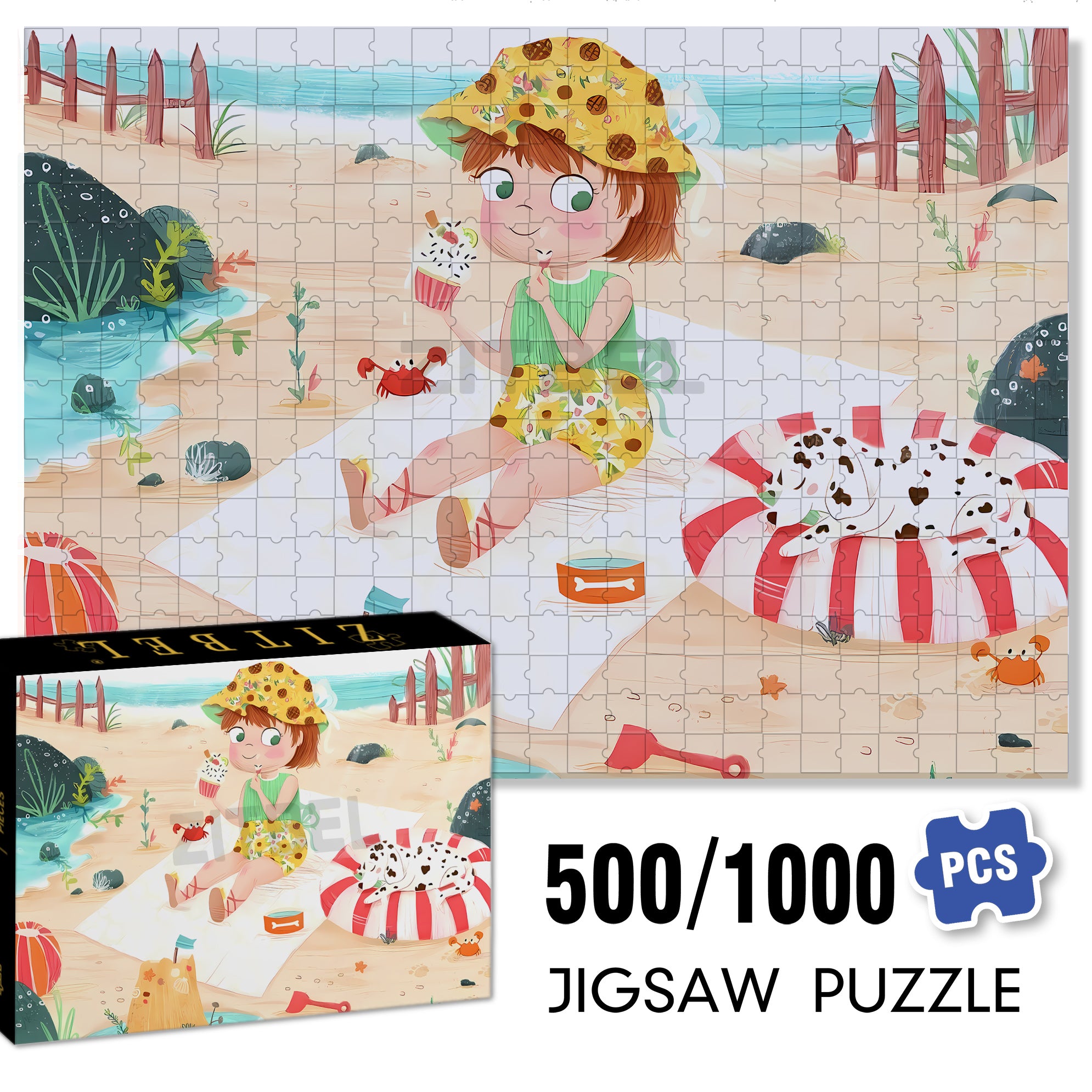 Dalmatian And Me 500pcs/1000pcs Jigsaw Puzzle, Scratch-Resistant, Interactive Family Game & Brain-Boosting DIY Decor, Perfect for Halloween, Christmas & New Year Gifts, Family Puzzle Game