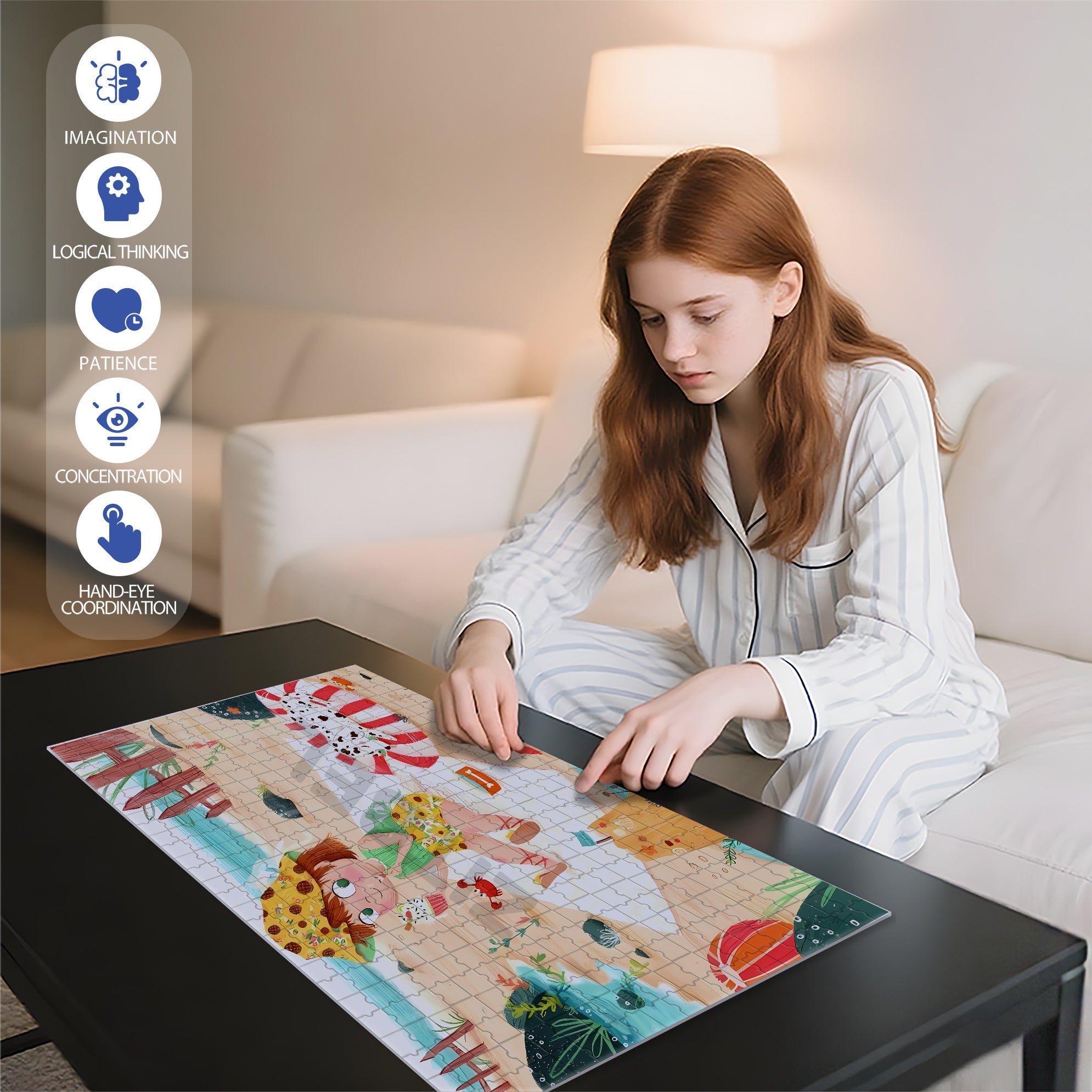 Dalmatian And Me 500pcs/1000pcs Jigsaw Puzzle, Scratch-Resistant, Interactive Family Game & Brain-Boosting DIY Decor, Perfect for Halloween, Christmas & New Year Gifts, Family Puzzle Game