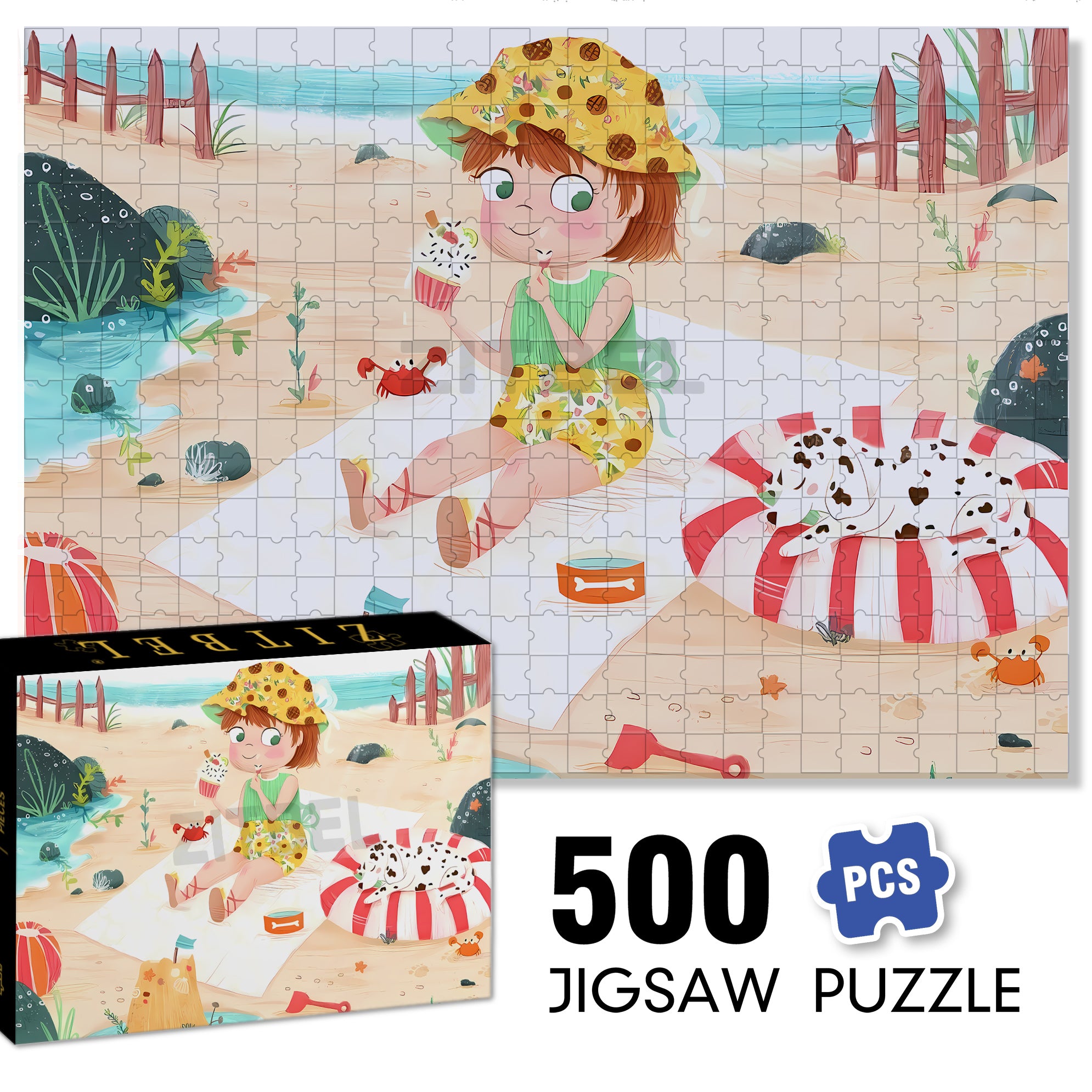 Dalmatian And Me 500pcs/1000pcs Jigsaw Puzzle, Scratch-Resistant, Interactive Family Game & Brain-Boosting DIY Decor, Perfect for Halloween, Christmas & New Year Gifts, Family Puzzle Game