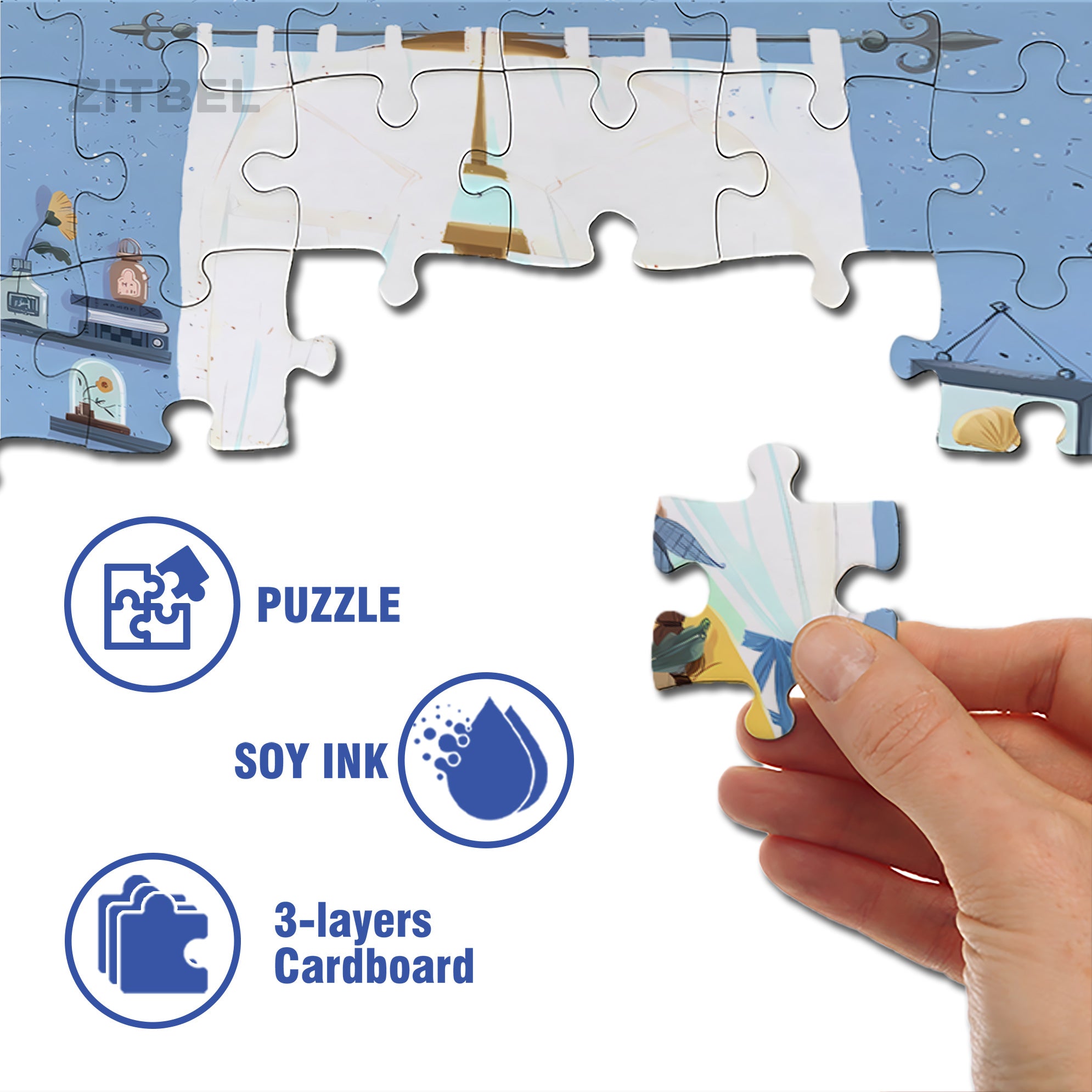 Florist 500pcs/1000pcs Jigsaw Puzzle, Scratch-Resistant, Interactive Family Game & Brain-Boosting DIY Decor, Perfect for Halloween, Christmas & New Year Gifts, Family Puzzle Game